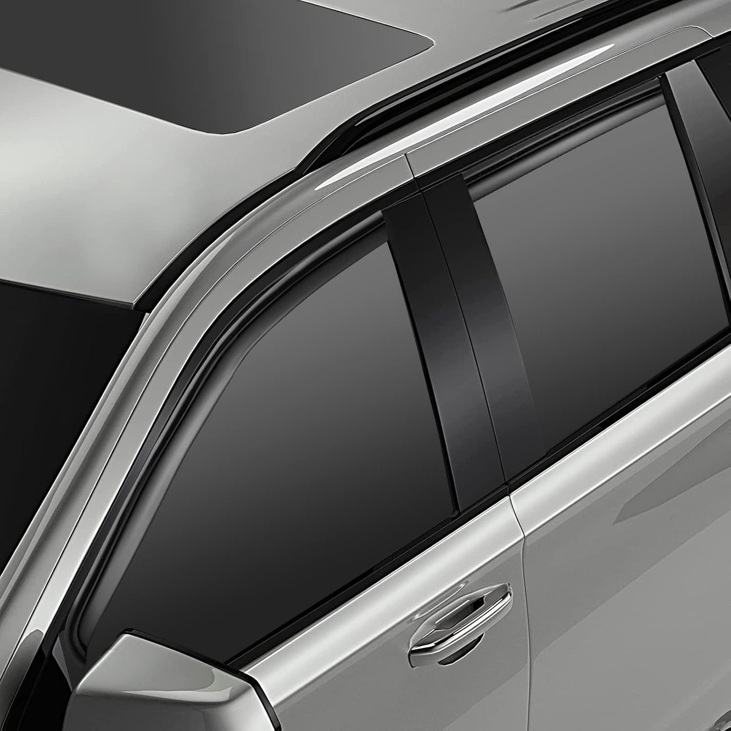 Protectores de lluvia para Dodge Ram 1500 Crew Cab 2009-2018, deflectores de ventana, viseras de ventilación para Ram 25003500 Mega Cab 2010-2023