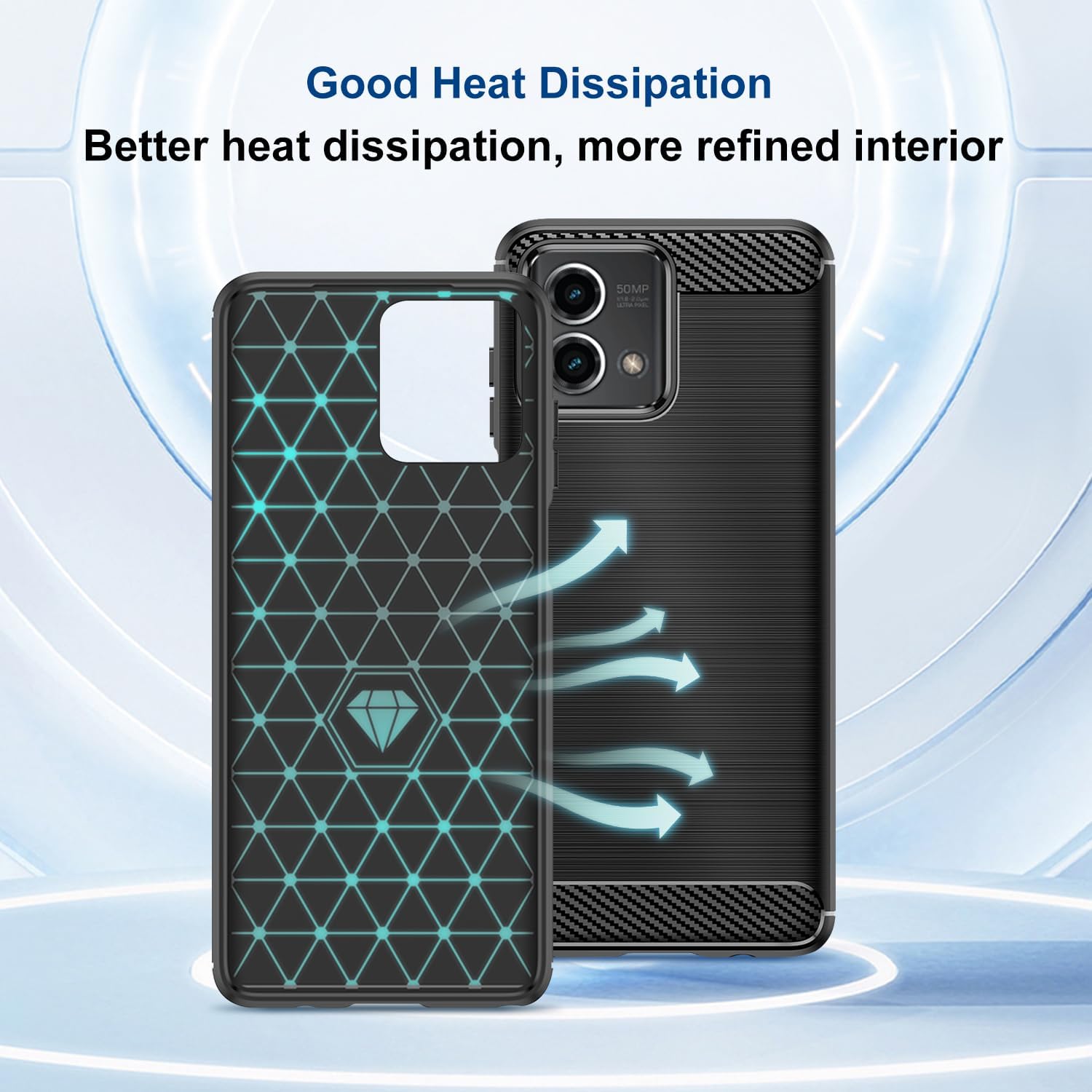 Qiinogow Funda compatible con Motorola Moto G Stylus 5G 2023, funda delgada para teléfono con absorción de golpes, funda protectora de goma TPU de