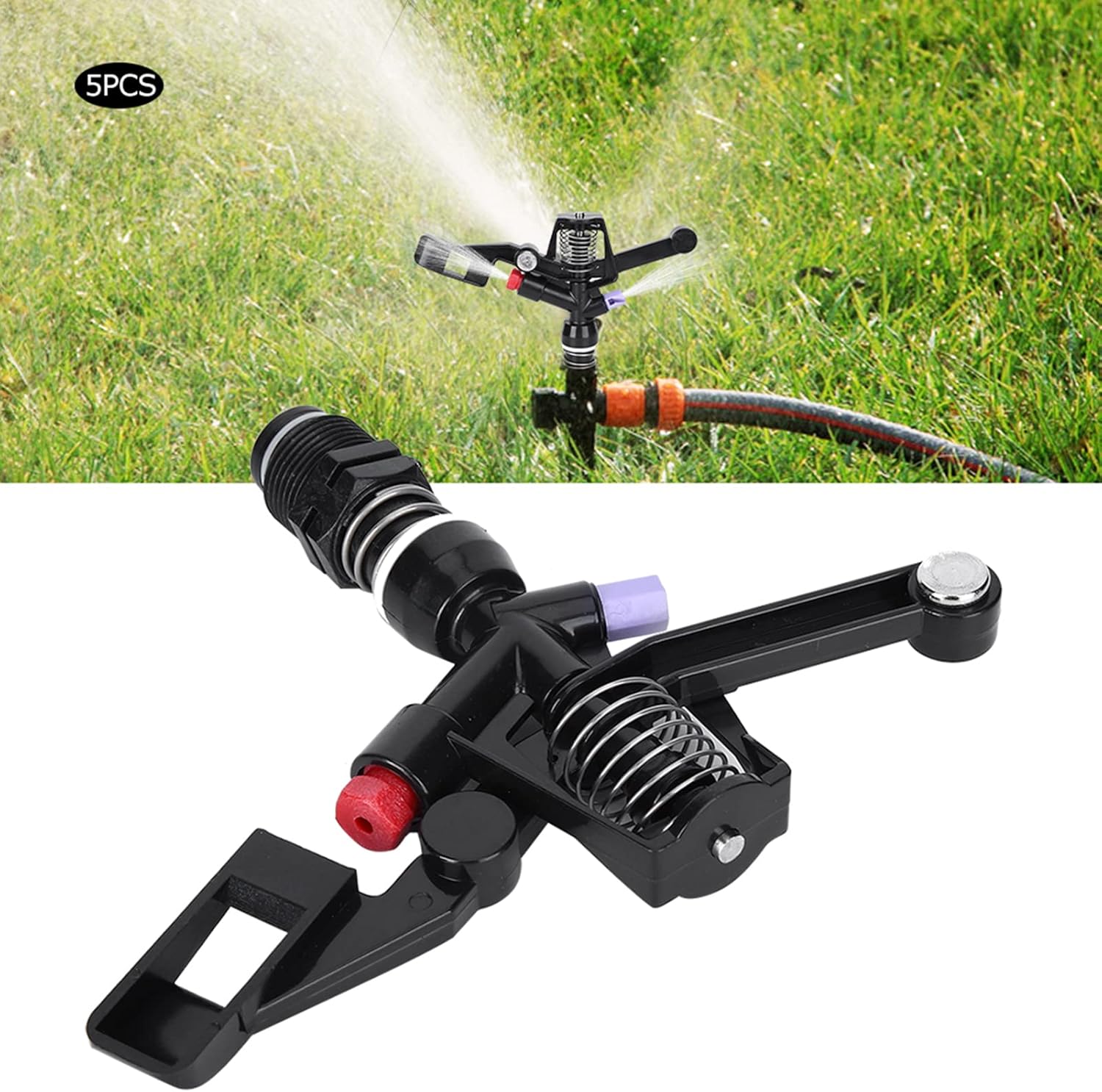 Fydun 5Pcs Nozzle Rotating Rocker Spraying Tool 34in DN20 M Thread for Agricultural Irrigation 5Pcs Nozzle Rotating Rocker for Family