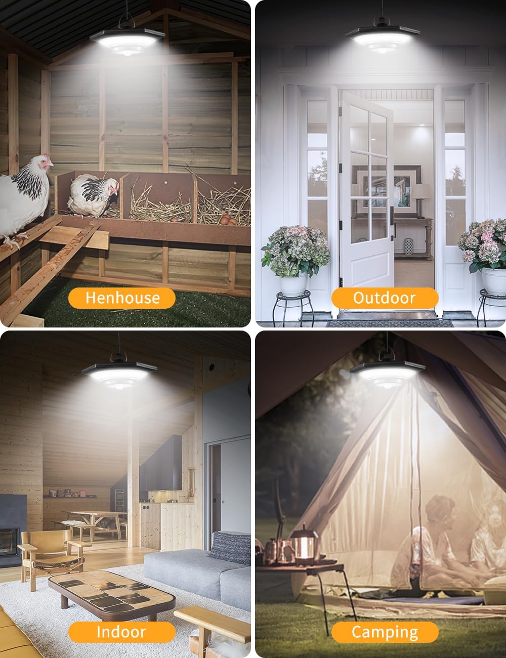 papasbox Solar Shed Light Indoor Outdoor- 228 LED Motion Sensor Pendant Light 1200LM Dusk to Dawn Solar Lights for Inside with Remote Timer 5