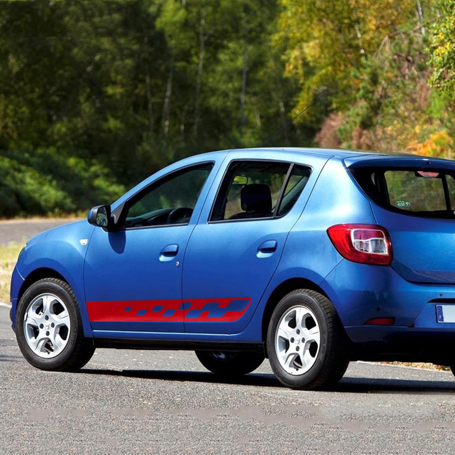 Adhesivos para falda lateral de coche, para Renault Dacia Sandero 2 Stepway RS Accesorios Puerta Lateral Rayas Pegatina de Carreras Deporte Cuerpo