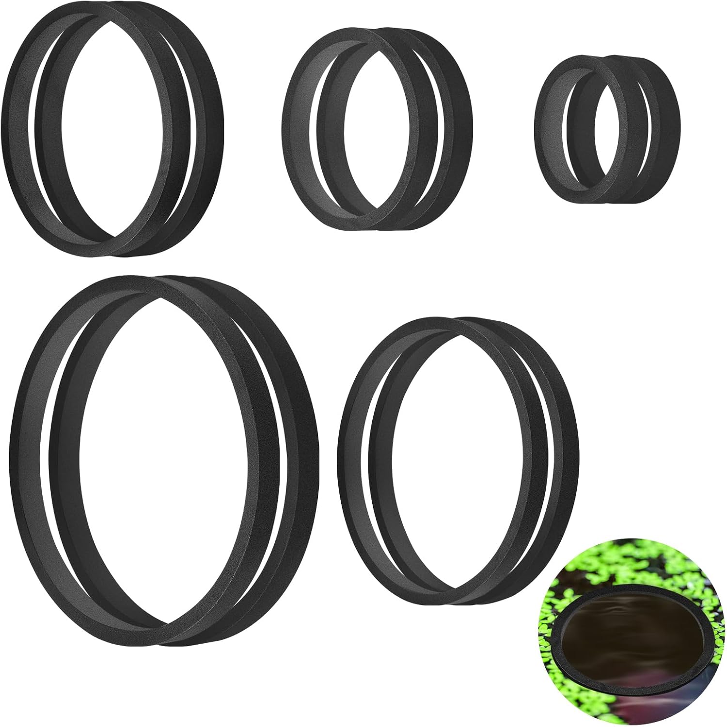 Pangda 10 anillos flotantes para acuario, anillo de alimentación de peces, corral de plantas flotantes para mantener las plantas de alimentos en su