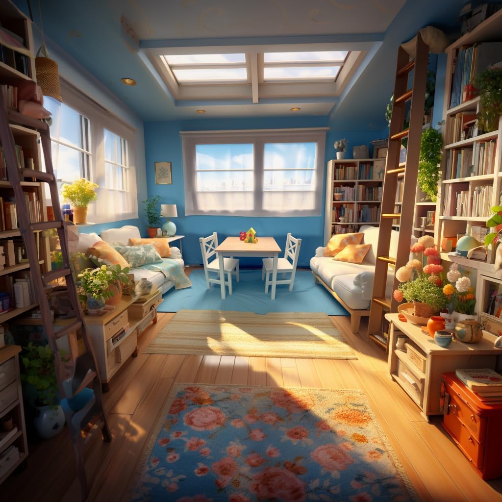 PETIT BATEAU Juego de mesa y sillas para niños pequeños, muebles modernos de madera maciza para niños de 2 a 8 años, color blanco, arte de arte