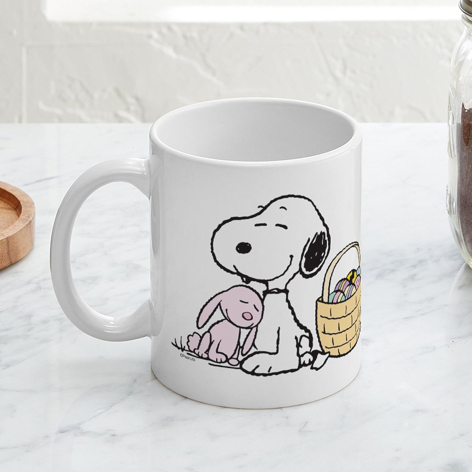 CafePress Beagle And Bunny – Taza de café de cerámica, taza de té, 11 onzas