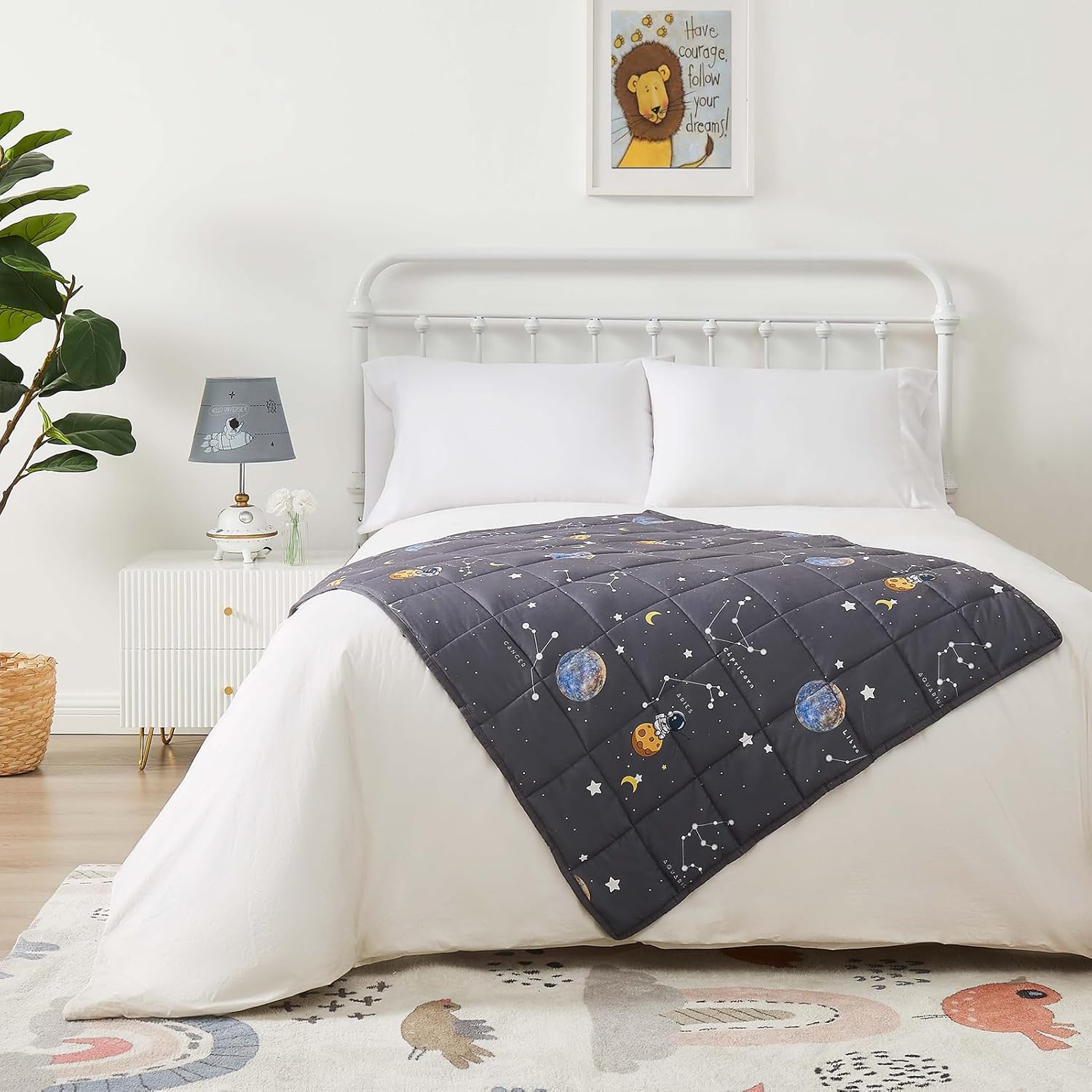 anfie Manta con peso para niños (40 x 60 pulgadas, 7 libras), manta con peso para niños, manta refrescante para dormir, manta transpirable de tamaño