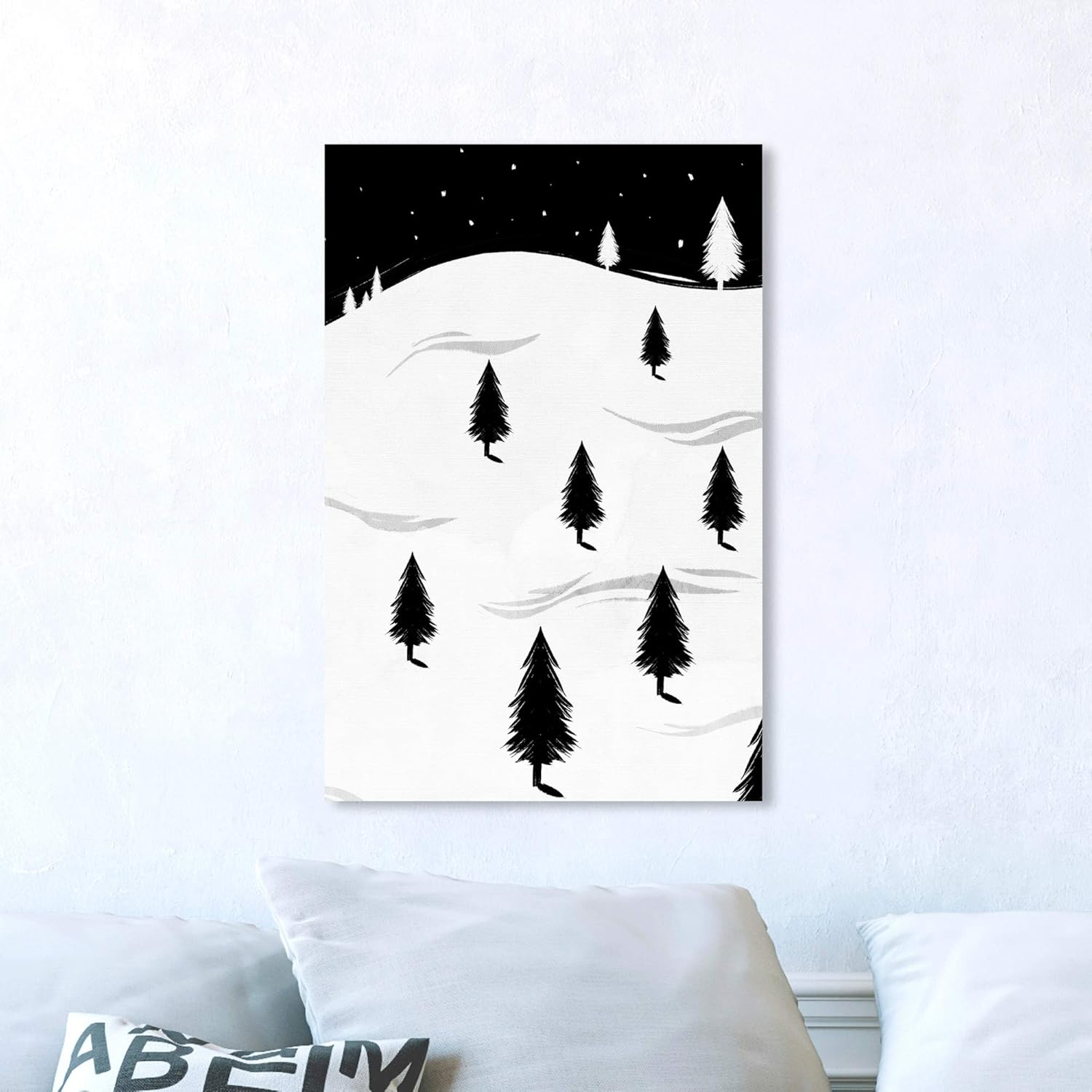 Wynwood Studio Lienzo decorativo para pared de vacaciones y de temporada, diseño de paisaje de pino, decoración navideña para el hogar, 16 x 24