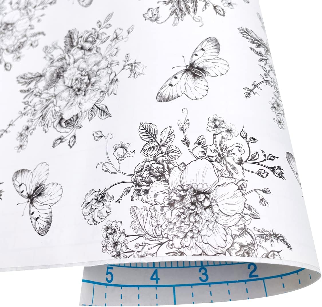 SimpleLife4U Revestimiento de estante fácil de aplicar, papel decorativo extraíble para muebles para espacios de trabajo, mesas de sofá, mariposas
