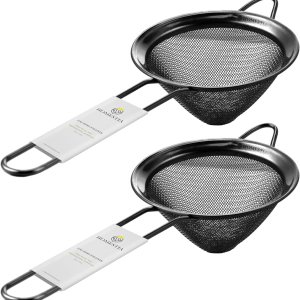 Homestia 2 coladores de malla fina de 3.3 pulgadas para cocina, acero inoxidable 304, tamiz de cóctel, tamices de alimentos, colador líquido para Homestia 2 coladores de malla fina de 3.3 pulgadas para cocina, acero inoxidable 304, tamiz de cóctel, tamices de alimentos, colador líquido para