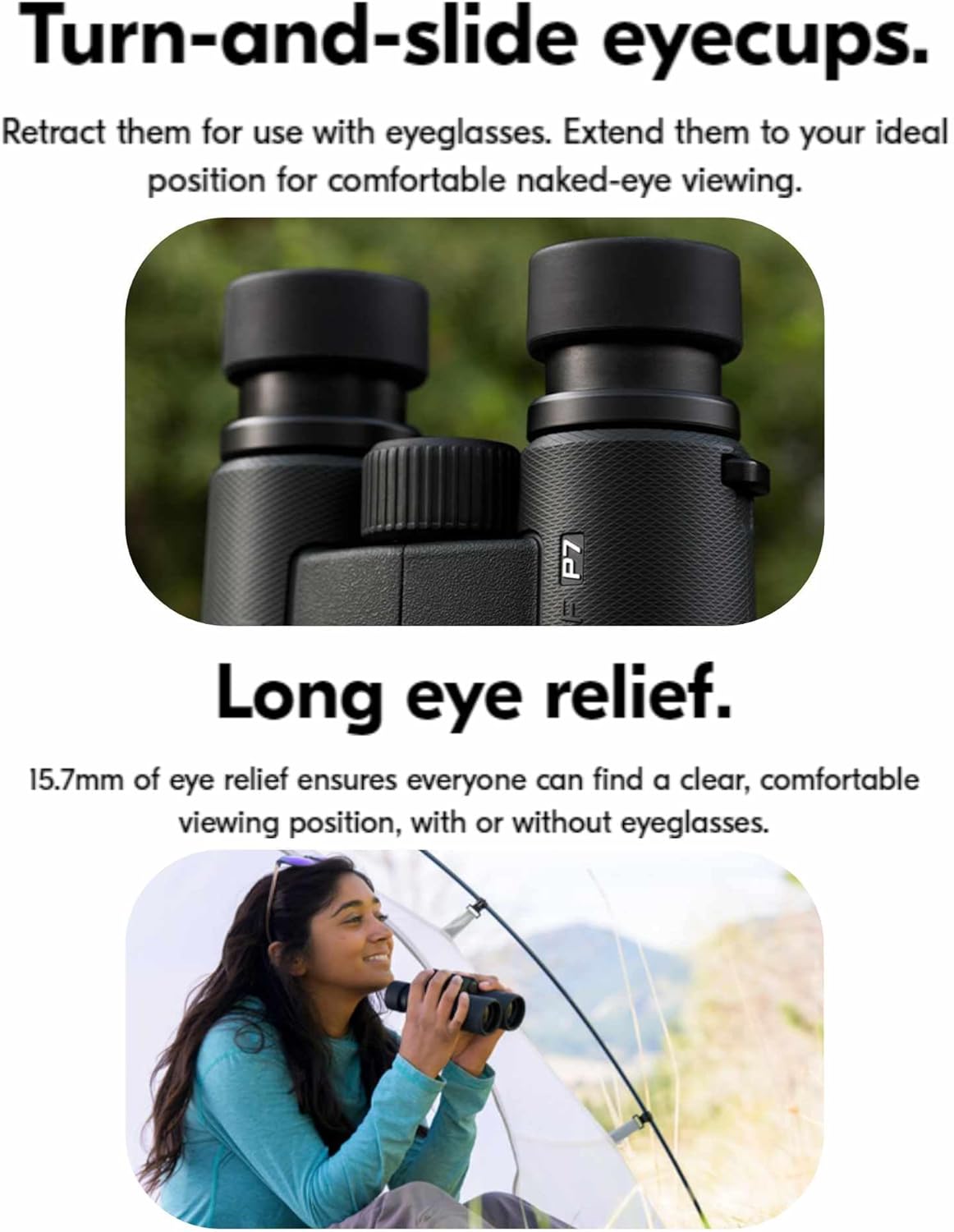 Nikon Prostaff P7 – Prismáticos para adultos (16771), color negro, paquete de 10 x 30 pulgadas con bolígrafo para lentes, paño de limpieza
