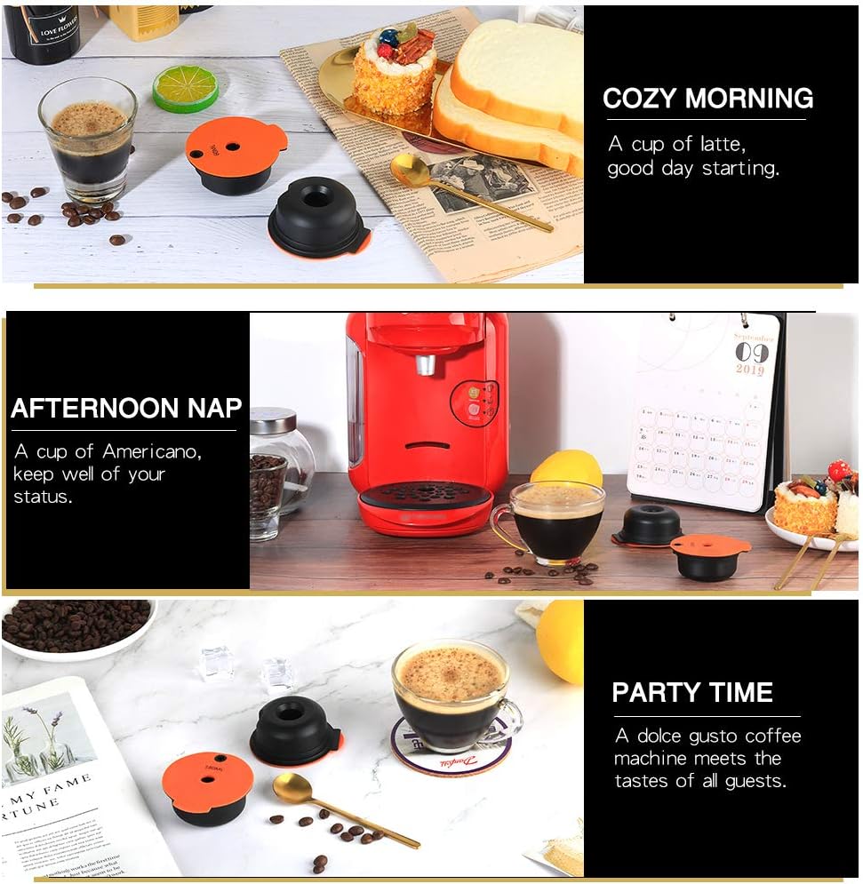 Cápsulas de café reutilizables, filtro de café recargable compatible con máquinas Tassimo, cápsulas de café con tapas reutilizables (6.1 fl oz)