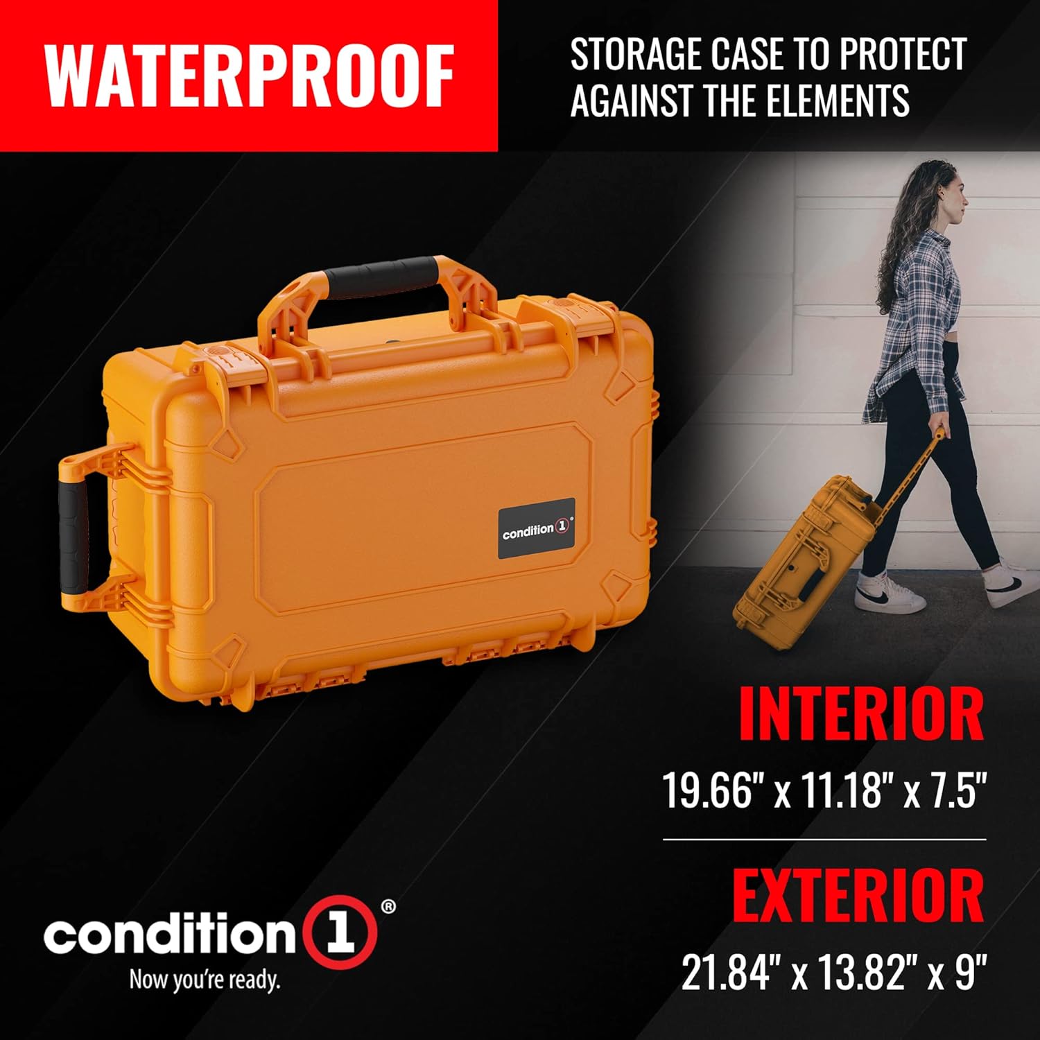 Condition 1, Funda de almacenamiento grande de 22 pulgadas, funda rígida impermeable, equipaje protector a prueba de polvo, caja de almacenamiento