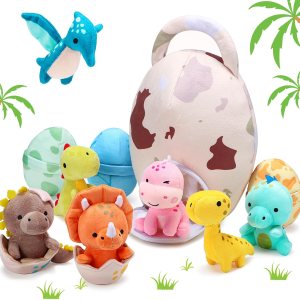 Juego de 11 juguetes de peluche de dinosaurio pequeño y bolsa de huevo, lindos animales de peluche, juguetes de peluche suaves de dinosaurio, Juego de 11 juguetes de peluche de dinosaurio pequeño y bolsa de huevo, lindos animales de peluche, juguetes de peluche suaves de dinosaurio,