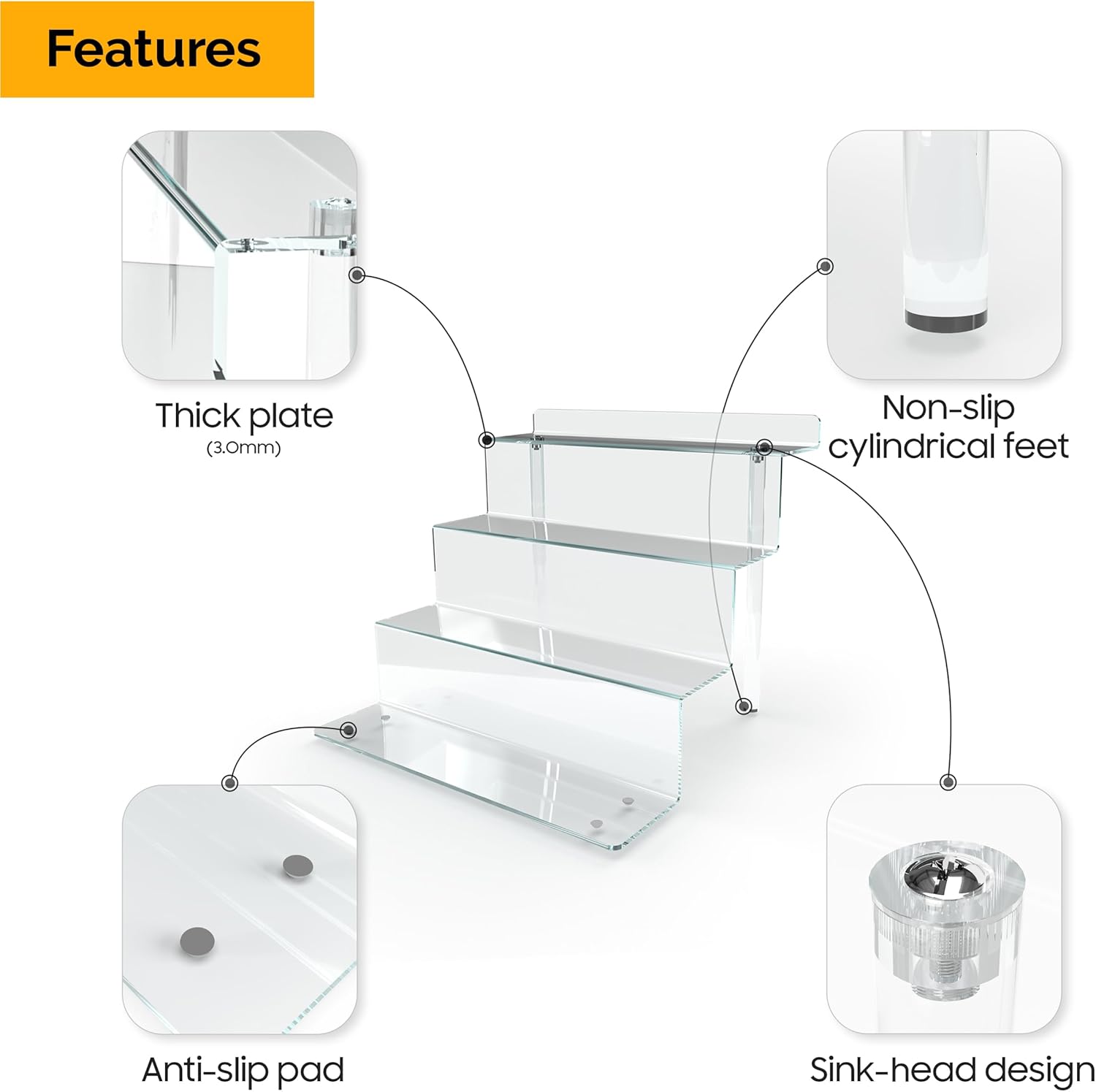 Organizador de perfume  Soporte acrílico para cupcakes y aparador de colonia para hombres, soportes para Funko pop y lego, soporte para postres