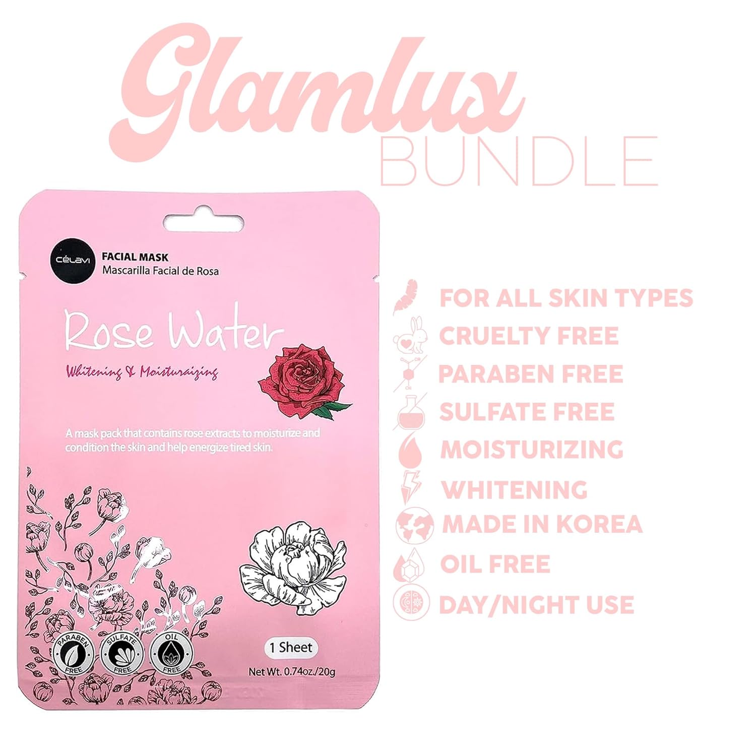 Paquete de 3 creaciones de belleza veganas coreanas para el cuidado de la piel hidratante rejuvenecedor legalmente brillante, toallitas limpiadoras