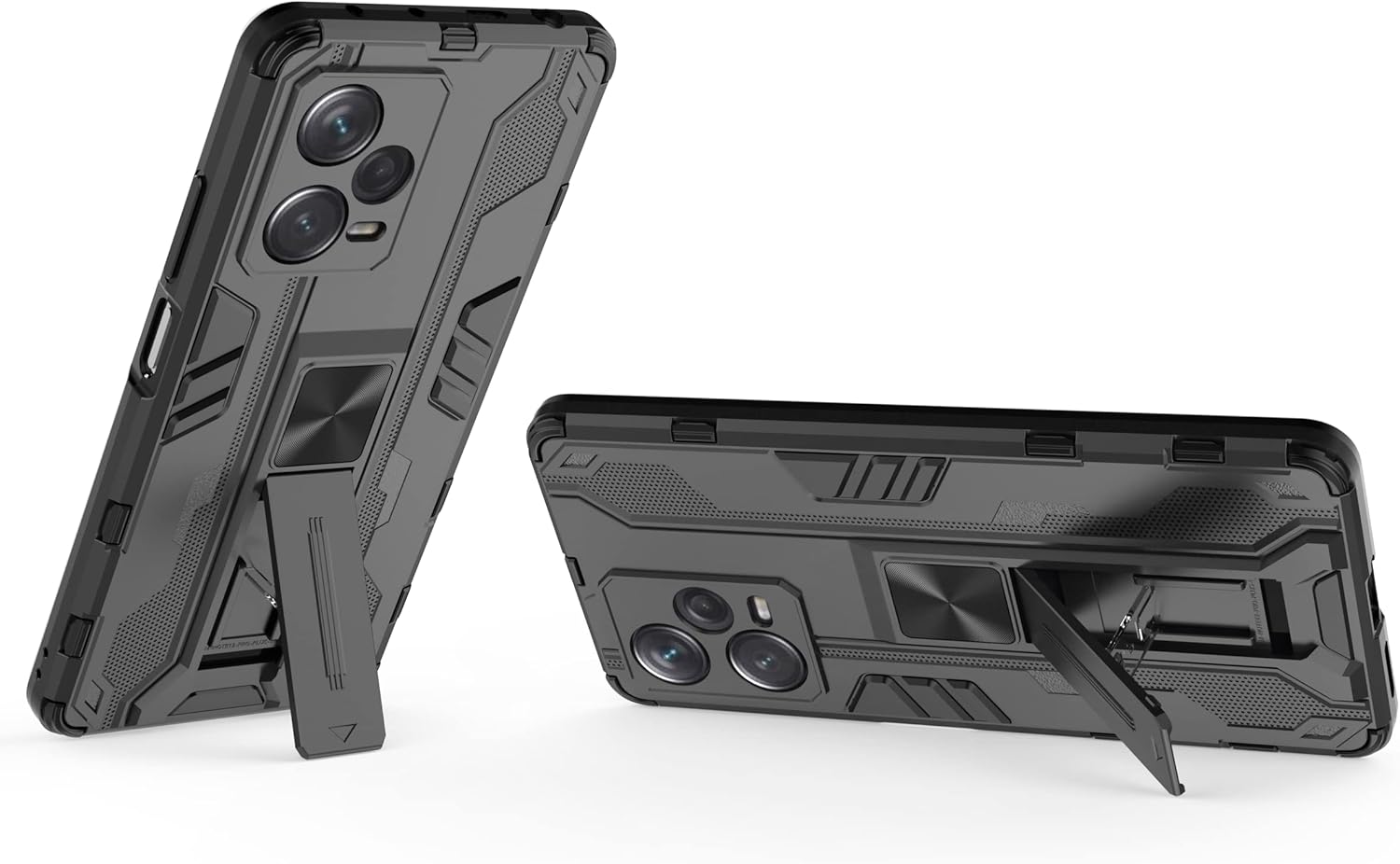 Pzwoxukhov Funda para Xiaomi Redmi Note 12 Pro+ 5GNote 12 Pro Plus, funda protectora para teléfono con función de atracción magnética, color negro
