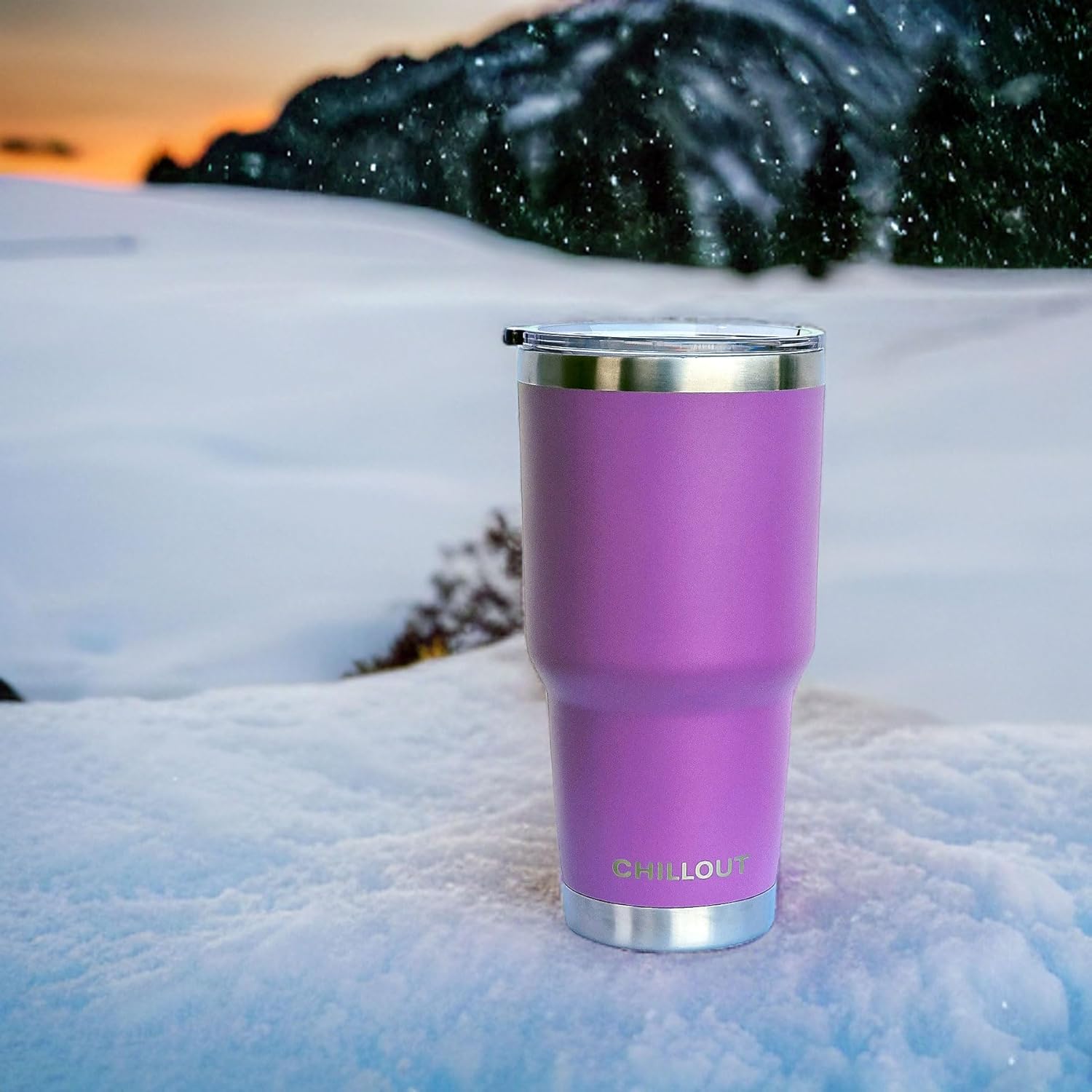 CHILLOUT LIFE – Vaso de acero inoxidable de 30onzas con tapa a prueba de salpicaduras y pajilla, diseño de viaje grande con aislamiento al vacío de