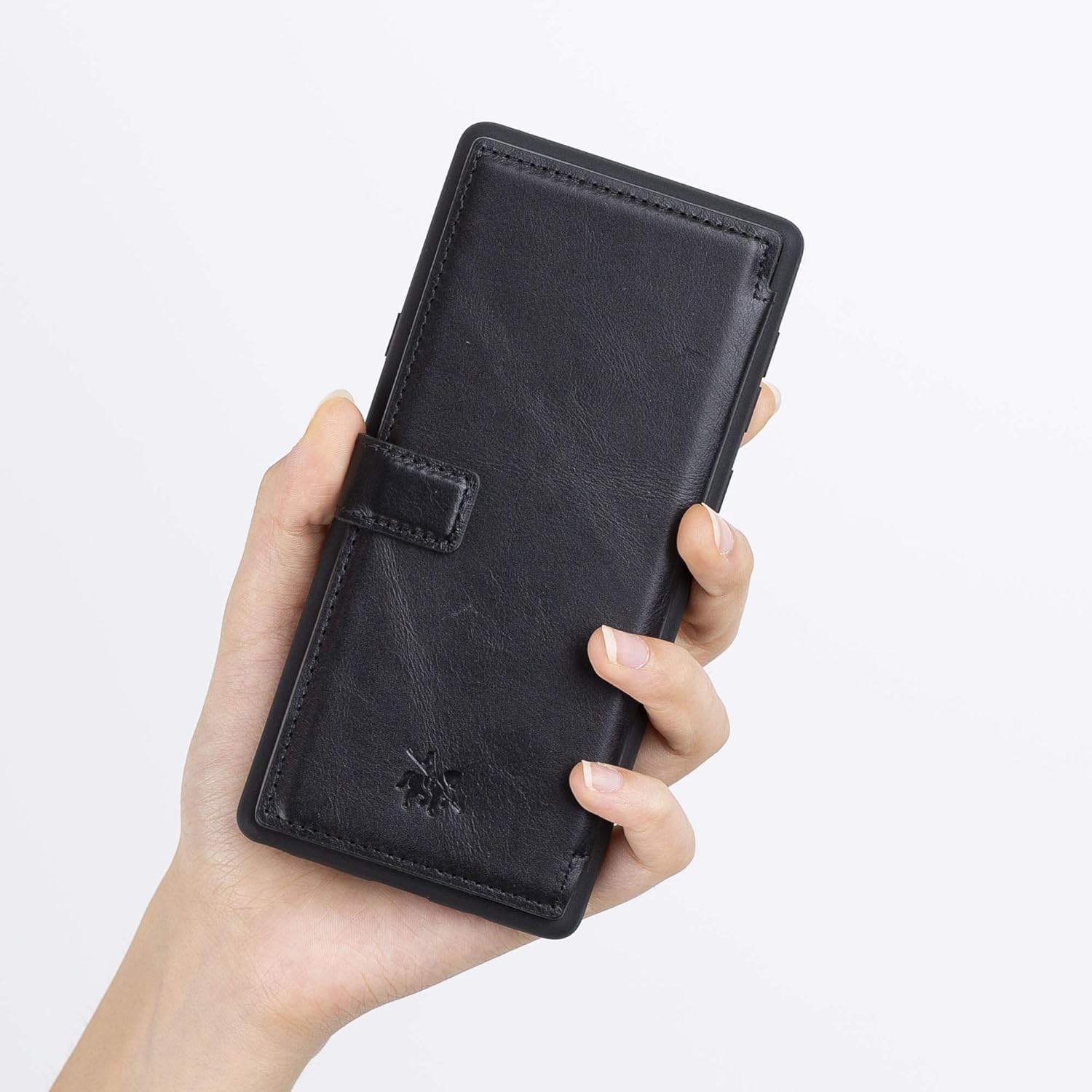 Venito Verona – Funda de piel compatible con Samsung Galaxy Note 9 (6.4 pulgadas), bloqueo RFID, a presión, con tapa trasera, delgada, tipo cartera,