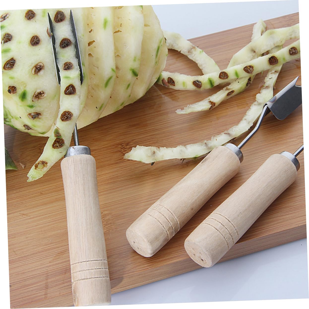 7pcs Piña Peeler Herramienta Removedor de Maquillaje Fruta