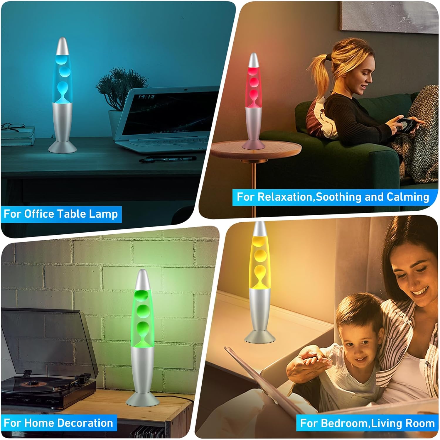 Lámpara de movimiento líquido LED de 7 colores que cambian de color, luces nocturnas líquidas de 13 pulgadas para niños y adultos, decoración del