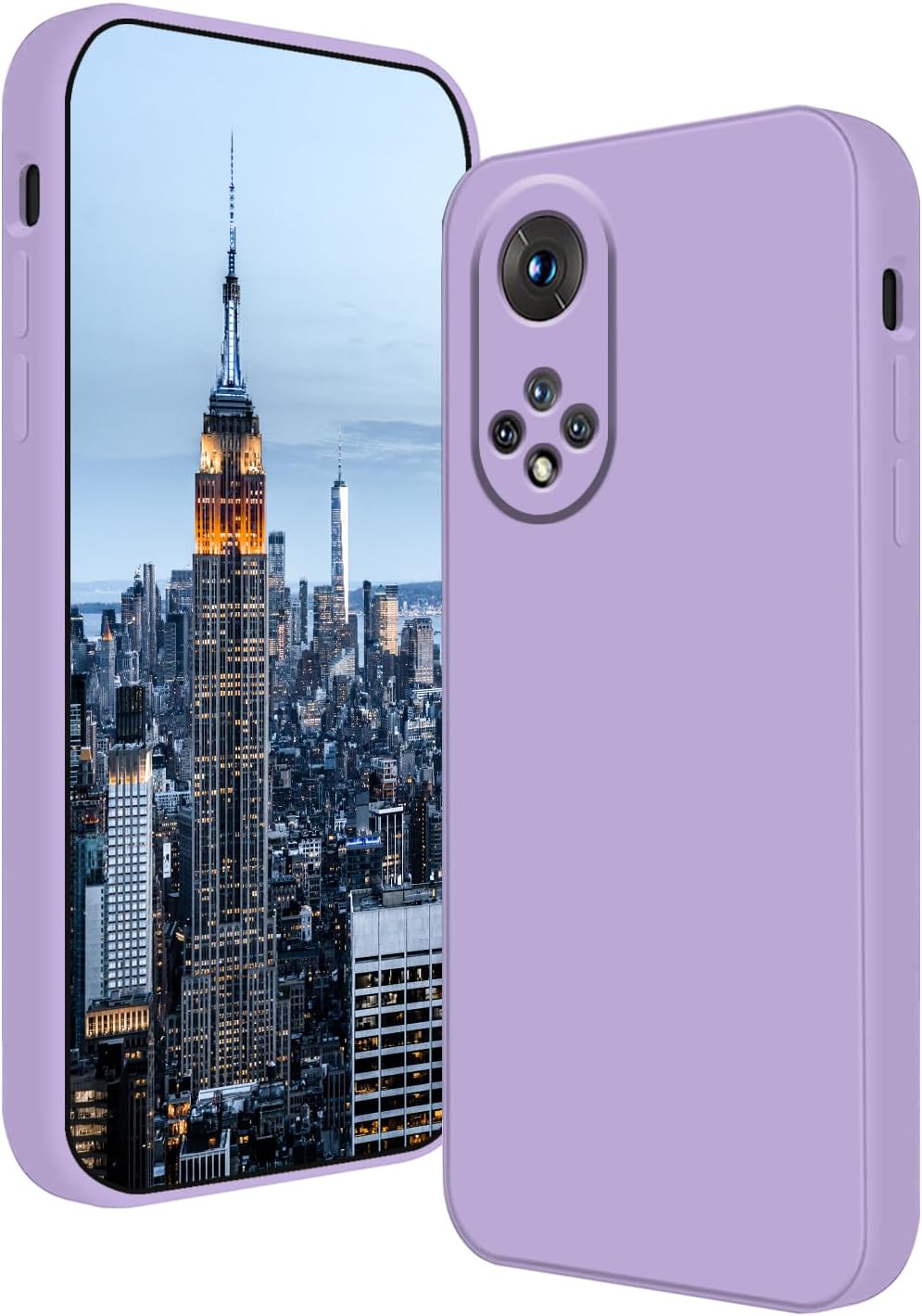 Wousunly Compatible con Huawei Nova 9 Funda de silicona líquida verde oscuro, suave al tacto Huawei Nova 9, funda delgada de silicona a prueba de