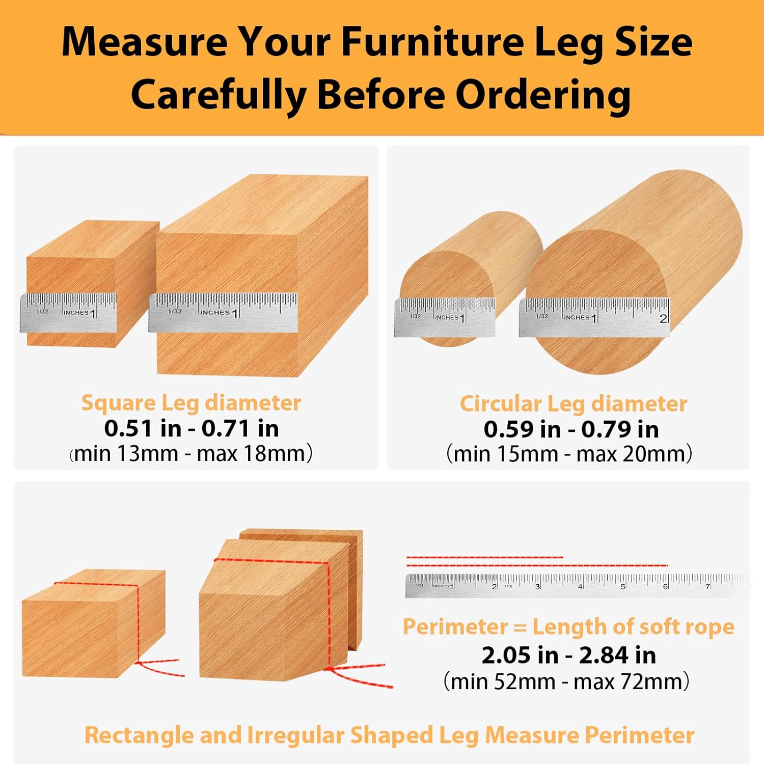 32 protectores de suelo extra pequeños para patas de silla, protectores de silicona para patas de silla para suelos de madera dura, tapas de patas