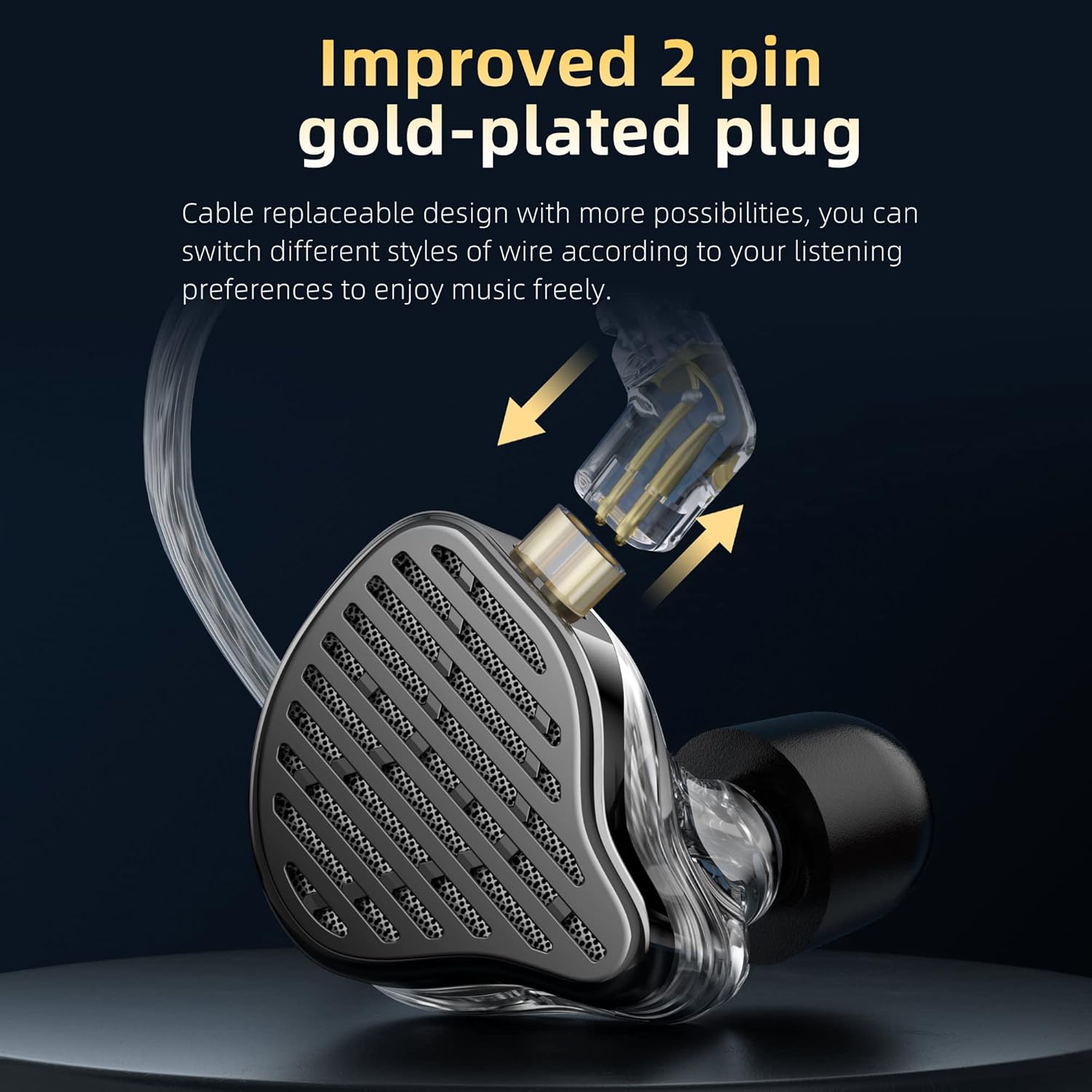 KZ HBB PR2 – Auricular magnético real planar con controlador intrauditivo, sonido de alta fidelidad IEM Bass Earbud auriculares para grabación de