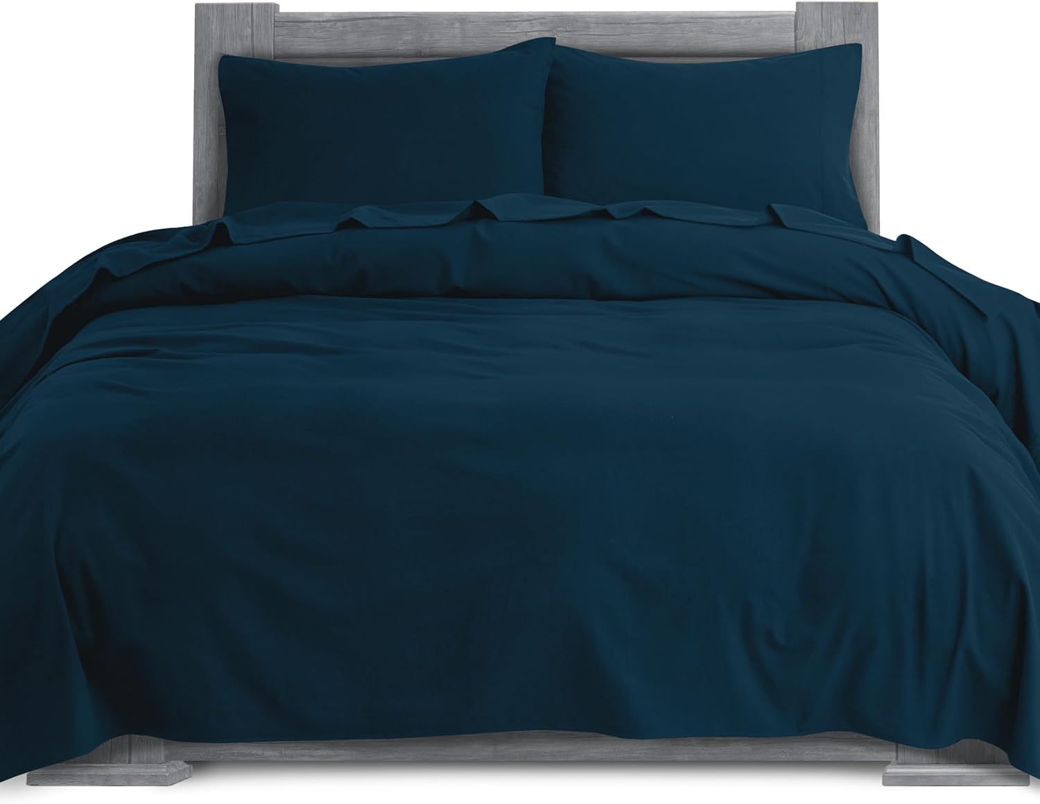 Elegant Comfort Juego de sábanas suaves de franela de 100% algodón turco, 4 piezas, calidad premium, sábana bajera con bolsillo profundo, ultra
