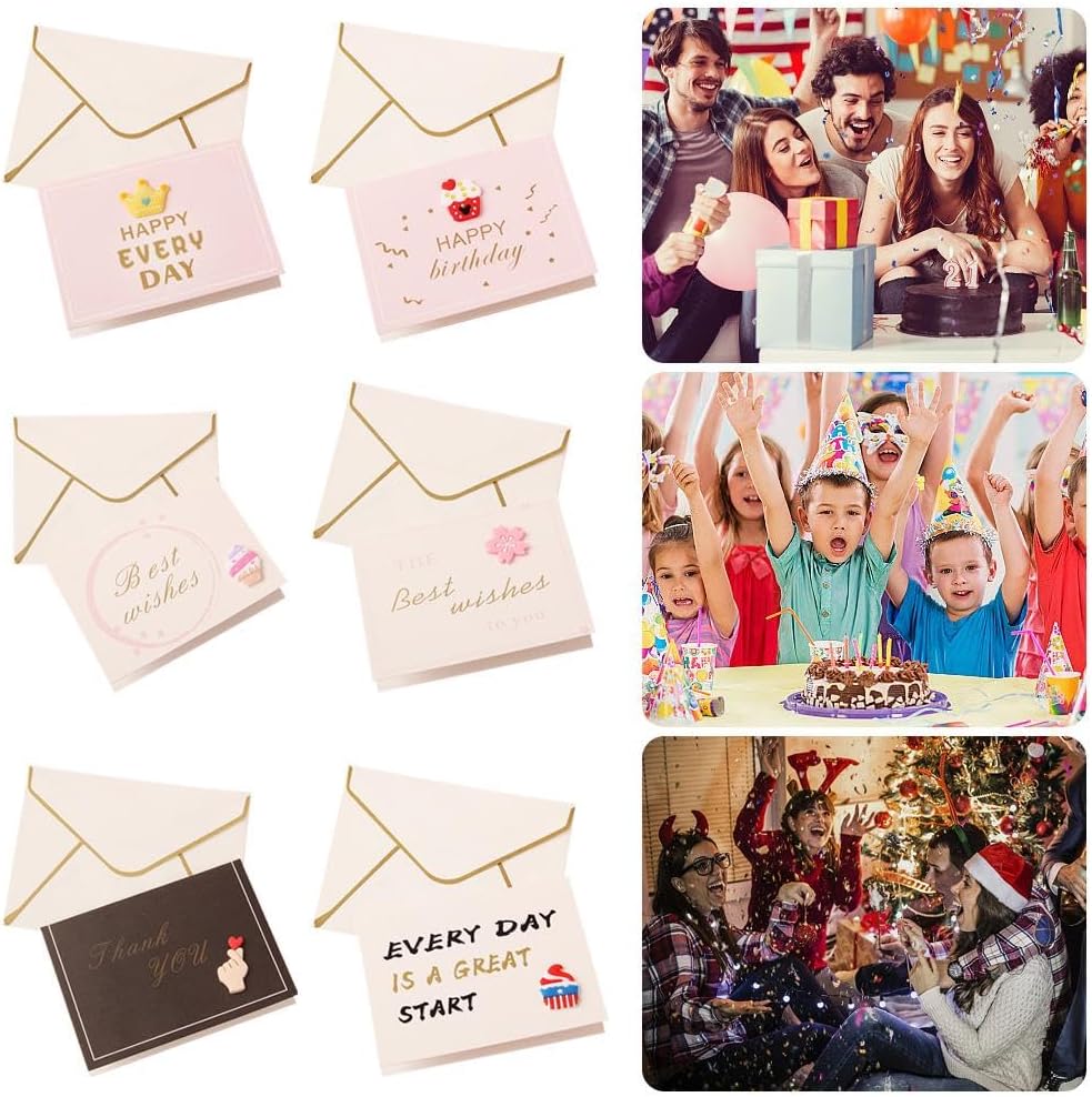 Tarjetas únicas de feliz cumpleaños, tarjeta de felicitación creativa con sobre, linda corona de flores, tarjetas de feliz cumpleaños, tarjetas de