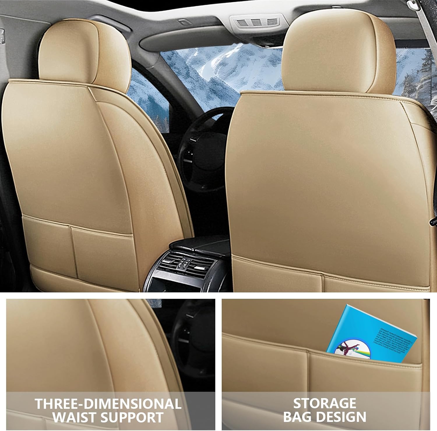 Fundas de asiento para Chevrolet Trailblazer 2003-2023, funda de asiento de automóvil de cuero impermeable, suave y transpirable, accesorios