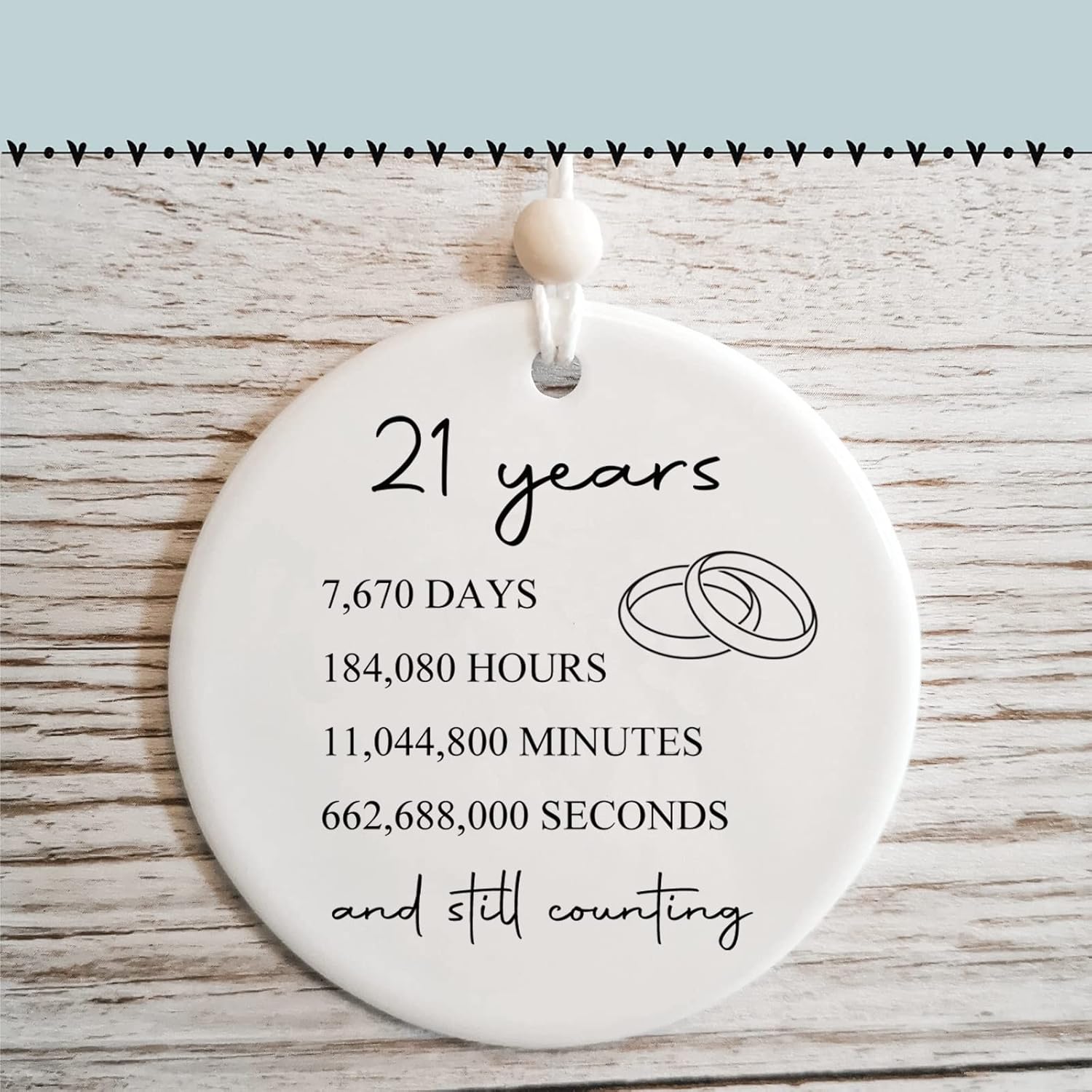 21 boda para ella o él, regalo de matrimonio de 21 años para pareja, regalo de aniversario de latón para esposa y esposo
