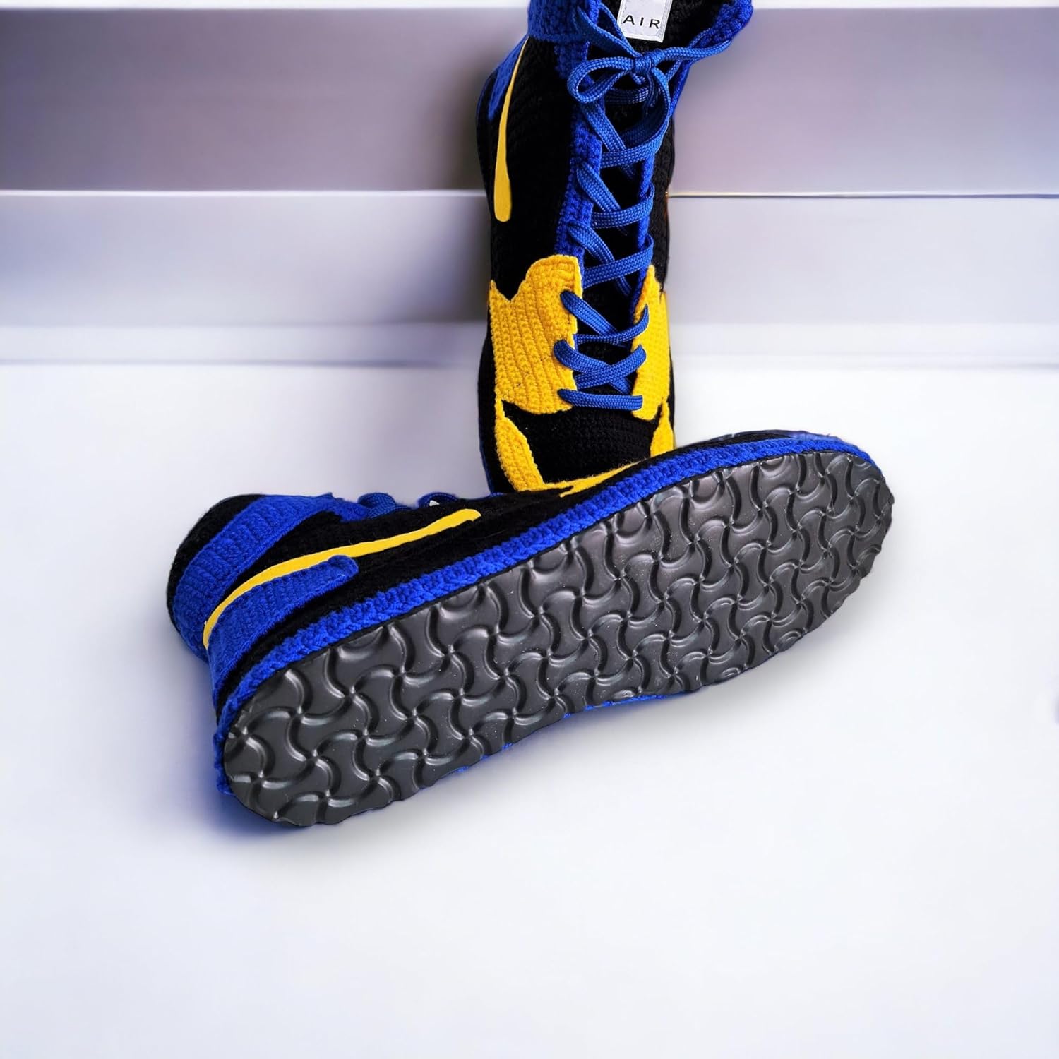 Bespoke Knitted Slippers, Crochet Streetwear Sneakers, Personalized for Sneaker Lovers, Custom Color, One-of-a-Kind Gift, Sneakerhead Gift