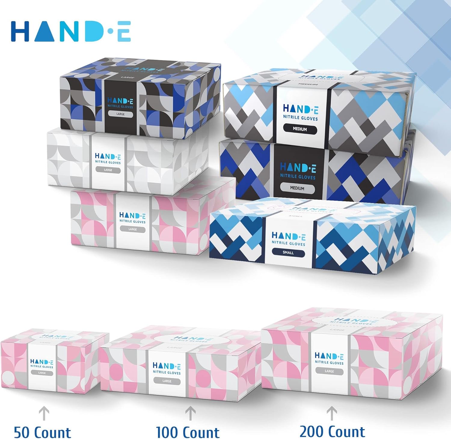 Hand-E Touch Guantes desechables de nitrilo rosa – Esteticista, tecnología de uñas, tinte para el cabello y estilista, guantes de limpieza