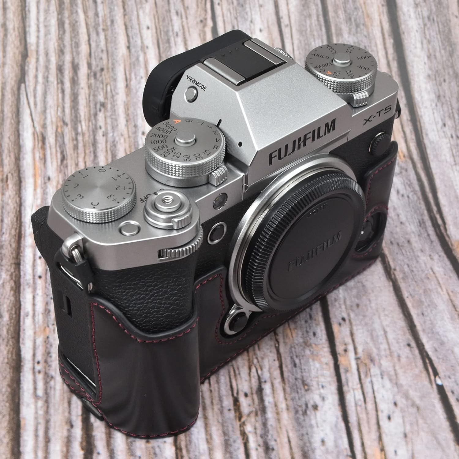 Rieibi Fuji XT5 – Funda de piel sintética para cámara digital Fujifilm X-T5, funda protectora para Fuji XT5 X-T5, color negro