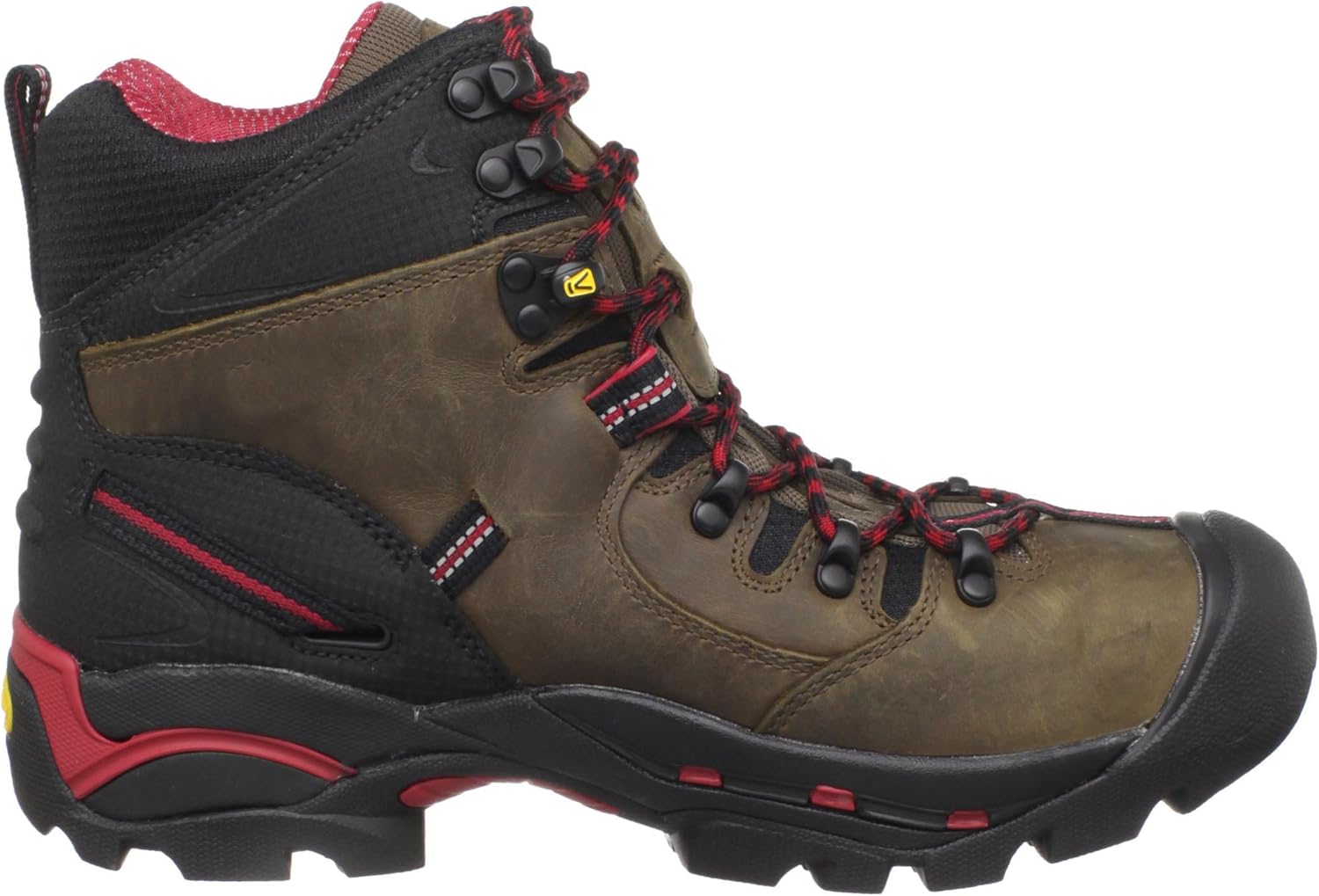 KEEN Utility Botas de trabajo Pittsburgh de cuero impermeables con punta de acero para hombre de 6 pulgadas