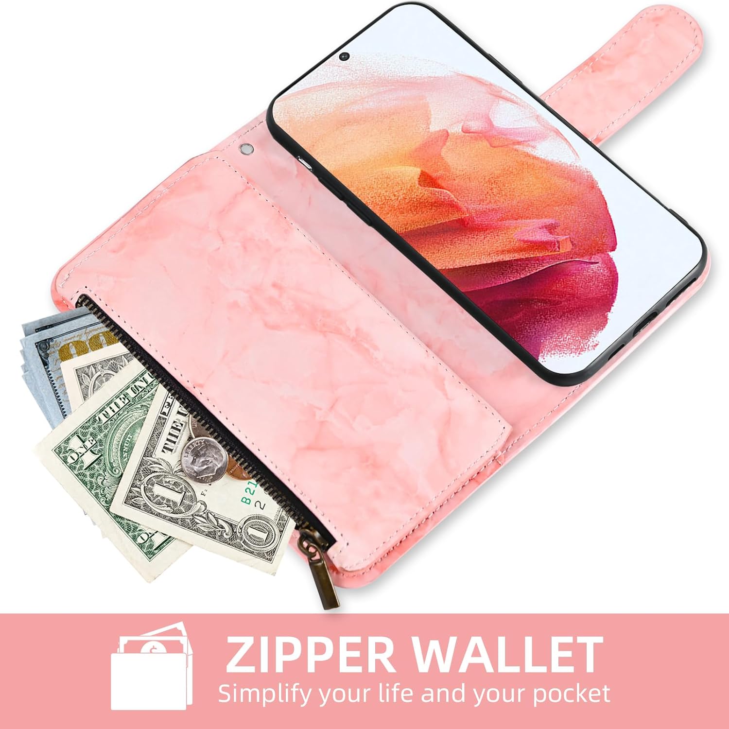 Asuwish Funda de teléfono para Samsung Galaxy S21 5G de 6.2 pulgadas con protector de pantalla de vidrio templado y soporte de ranura para tarjeta