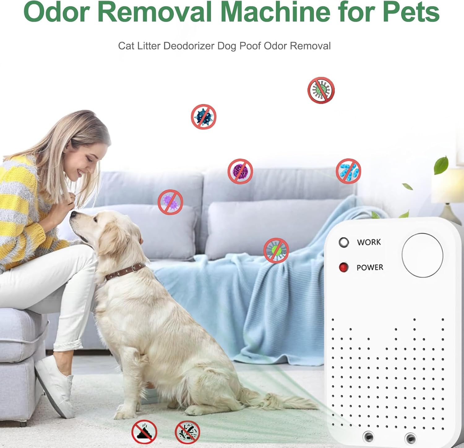 KLVEU 2 purificadores de aire enchufables, ionizador de aire para el hogar, generador de iones negativos, filtro de aire portátil para olor, humo,