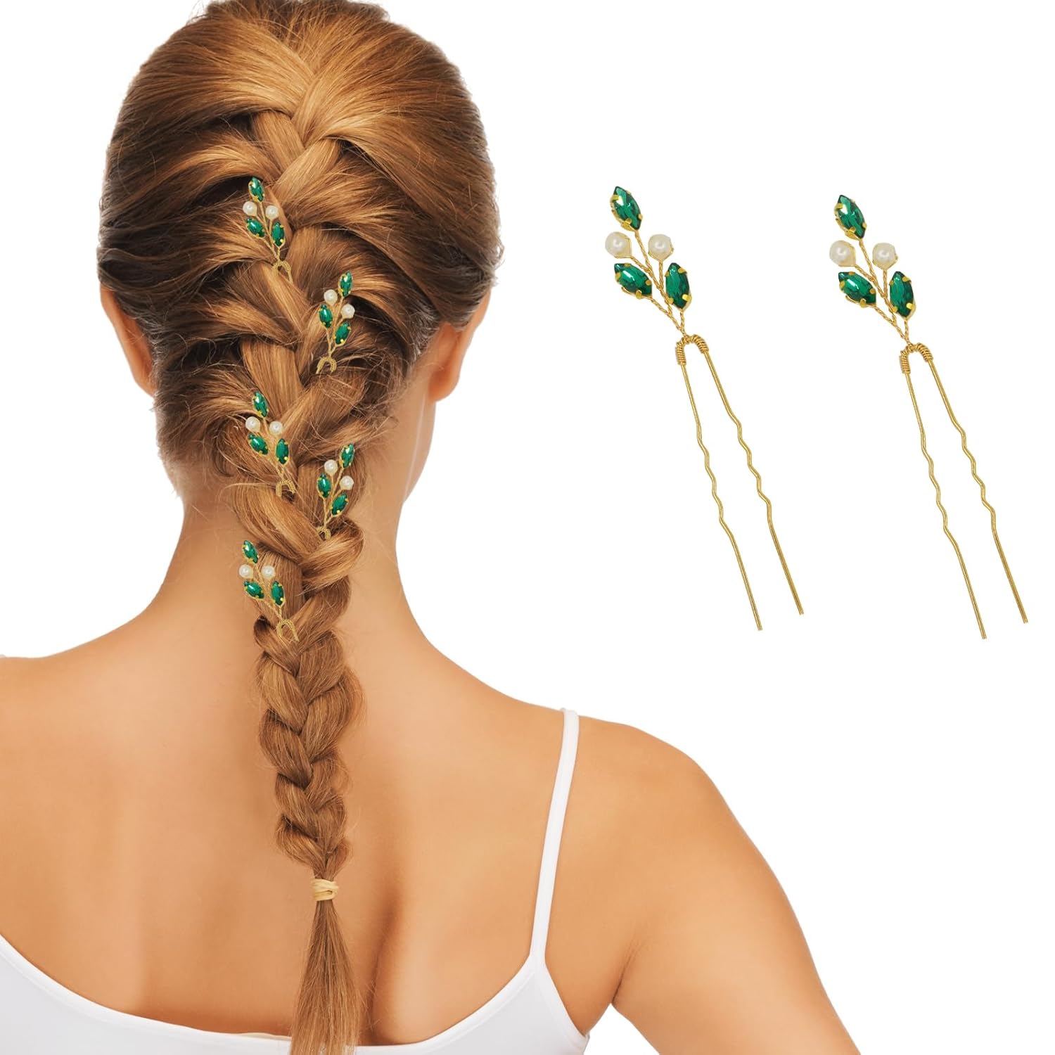 Horquillas para el cabello con diamantes de imitación para boda, 6 unidades, accesorios para el cabello de novia, pinzas de cristal para dama de