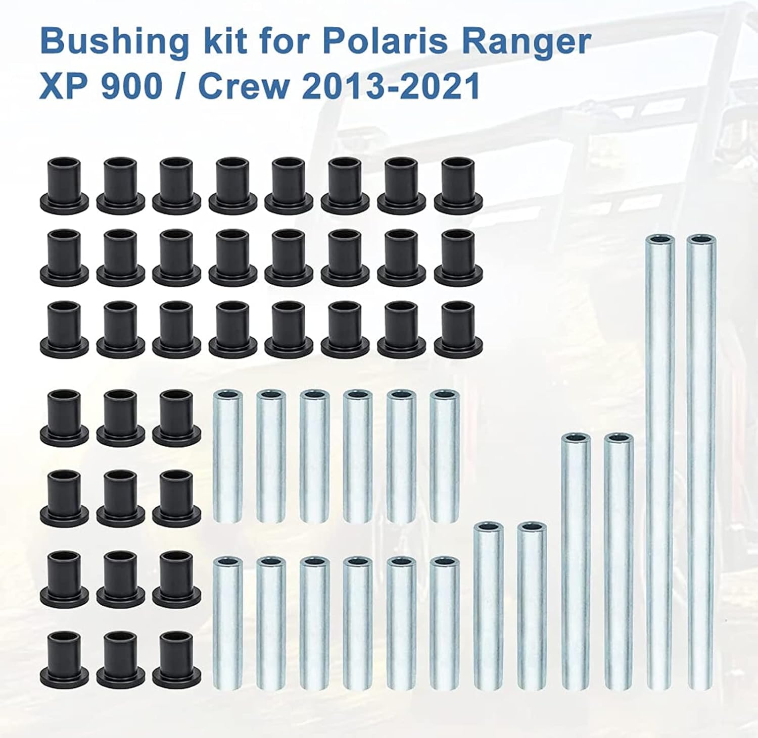 RYANSTAR RACING Kit de bujes de brazo de control de brazo en A de acero inoxidable resistente suspensión de freno compatible con Polaris Ranger XP