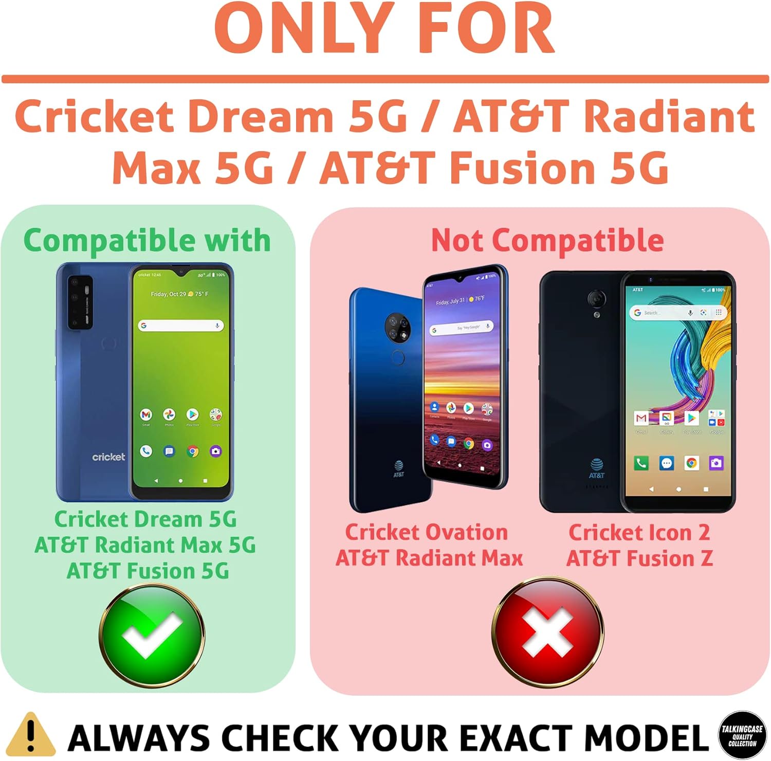 Funda delgada para Cricket Dream 5G  AT&T Radiant Max 5G  AT&T Fusion 5G, funda delgada de gel TPU de gel, estampado Love Wins negro, peso ligero,
