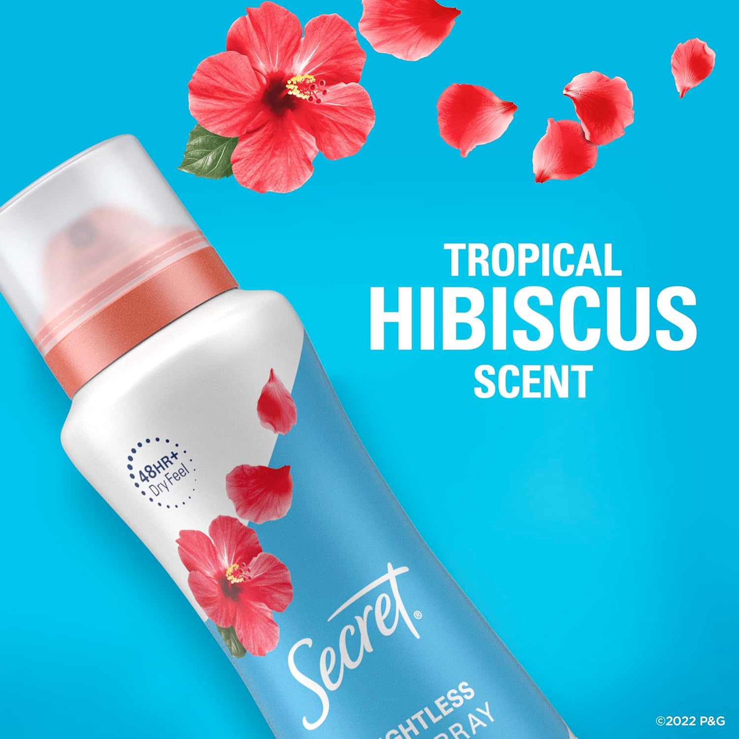 Secret Dry Spray Desodorante antitranspirante, hibisco tropical, 4.1 onzas (paquete de 3)