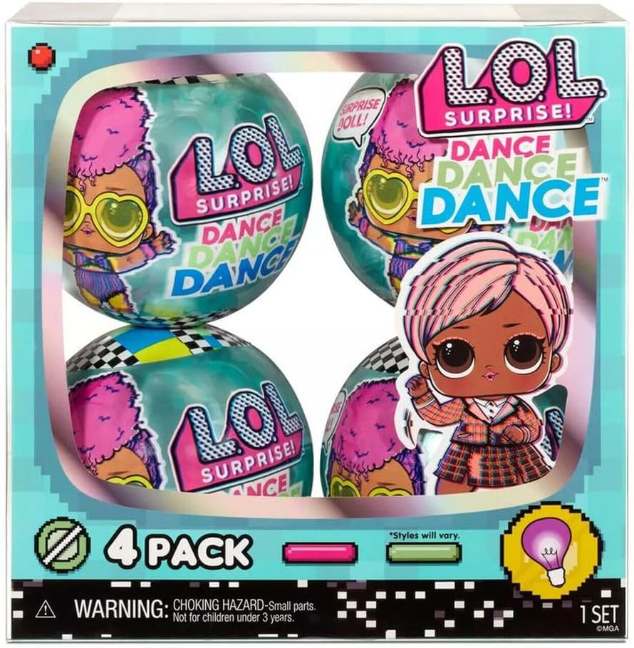 L.O.L. Surprise! Muñecas 4 unidades  Set de baile de baile  8 sorpresas en cada bola