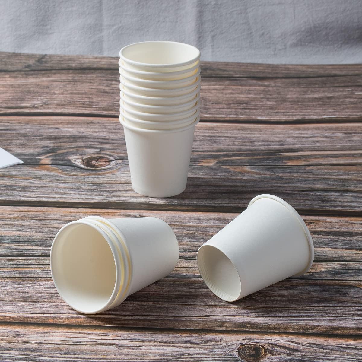 PakTalk Paquete de 400 vasos de papel de 3 onzas líquidas, tazas de café expreso blanco, vasos desechables para lavamanos, tazas de papel pequeñas