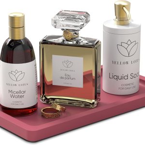 YELLOW LOTUS Bandeja de tocador rosa  Pequeña bandeja de perfume para tocador, pequeñas bandejas de madera para decoración, bandeja de joyería de YELLOW LOTUS Bandeja de tocador rosa  Pequeña bandeja de perfume para tocador, pequeñas bandejas de madera para decoración, bandeja de joyería de