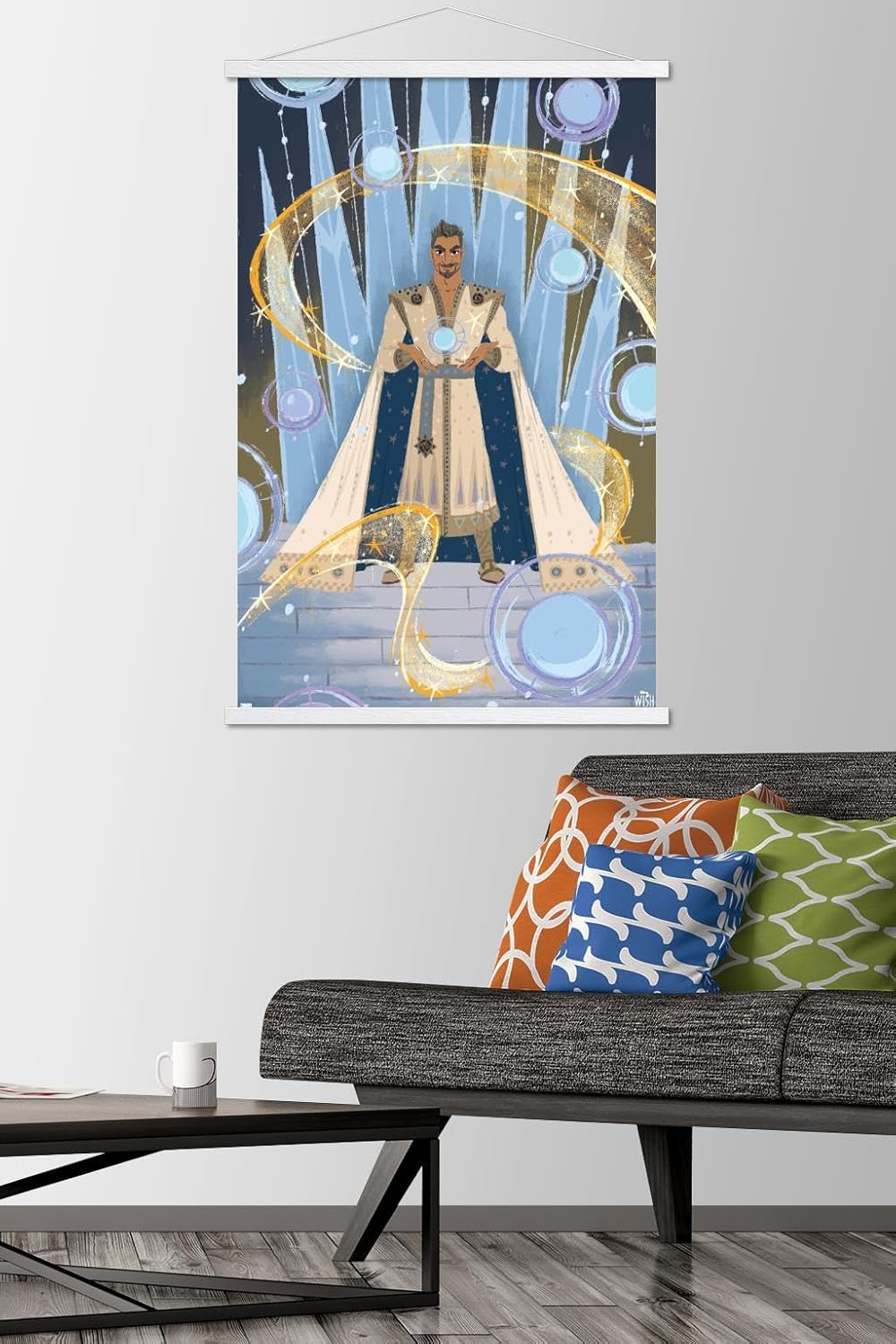 Trends International Disney Wish – Póster de collage de 4 (King Magnifico), póster de pared, 22.37 x 34.00 pulgadas, impresión premium y paquete de