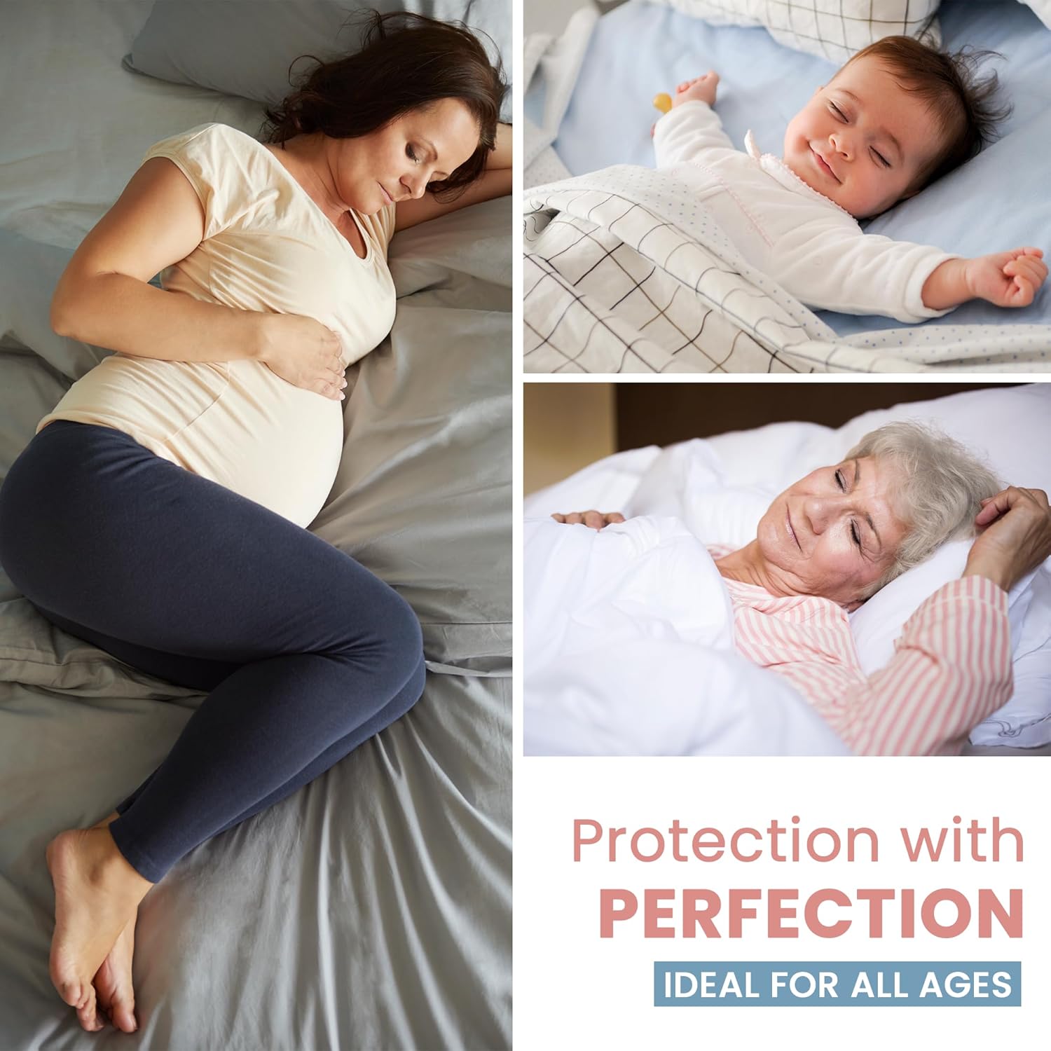 AARAM Funda de goma seca impermeable ultrasuave para cama de niños pequeños y adultos, protector de colchón para dormir de orina, no absorbente,