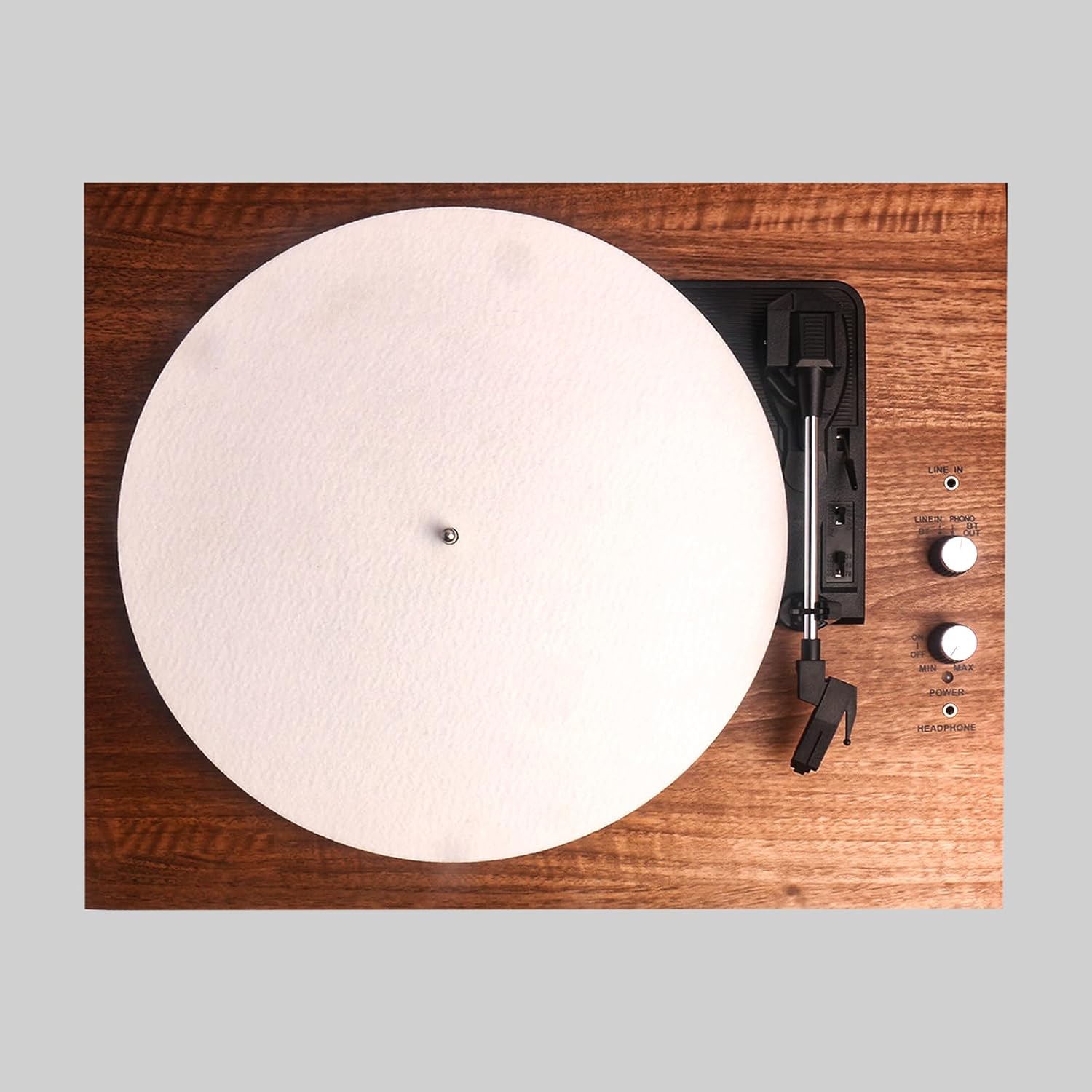 Tapete de lana blanca para tocadiscos, tapete giratorio de 12 pulgadas, antiestático para discos de vinilo LP, accesorios para tocadiscos, equipo de