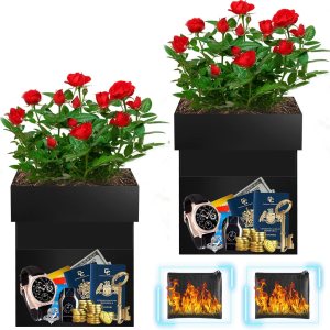 Sdstone Caja fuerte de distracción para macetas, con bolsa de dinero ignífuga y cerradura, caja de seguridad secreta, soporte para el hogar, para Sdstone Caja fuerte de distracción para macetas, con bolsa de dinero ignífuga y cerradura, caja de seguridad secreta, soporte para el hogar, para