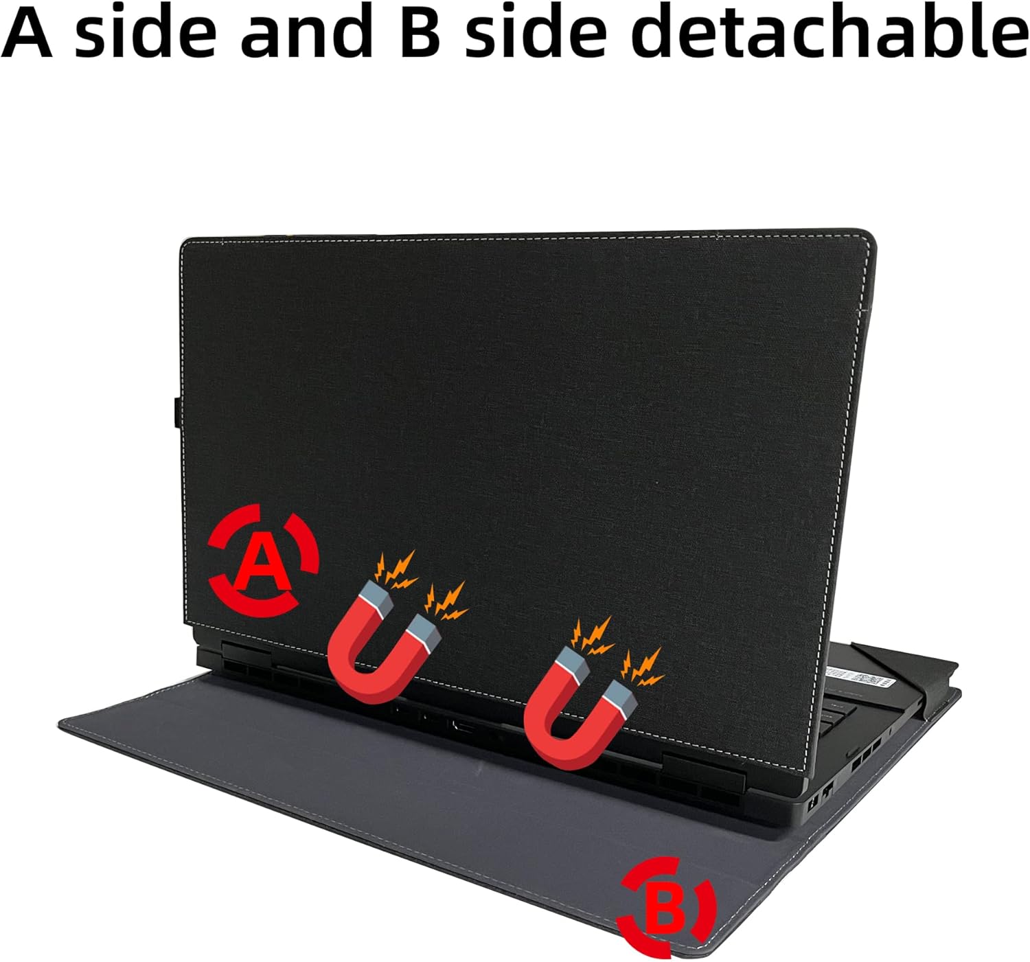 Funda para portátil HP OMEN 16 de 16.1 pulgadas (16t-k000 16t-b10016-n0797nr16zn00016-k0797nr16zn000) Funda desmontable de piel sintética (16.1-rojo