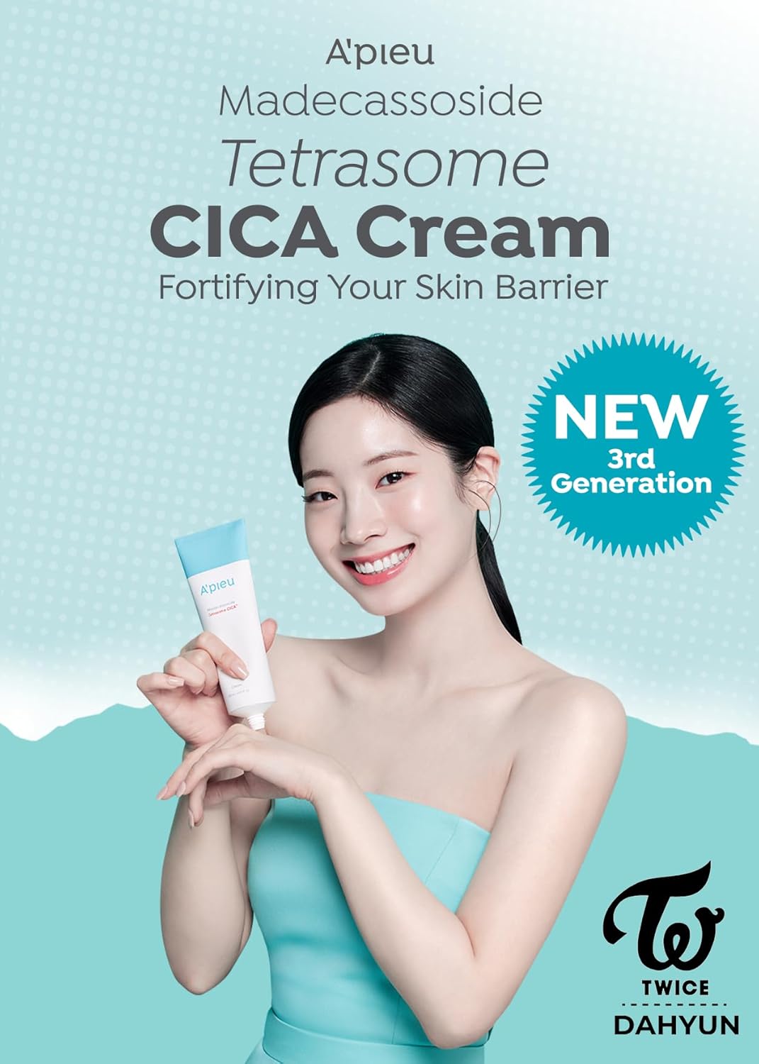 A’PIEU Madecassoside Tetrasome Cica Cream 1.69 fl oz 1.7 fl oz  Absorción mejorada, barrera cutánea mejorada, efectos calmantes  Centella Asiatica,