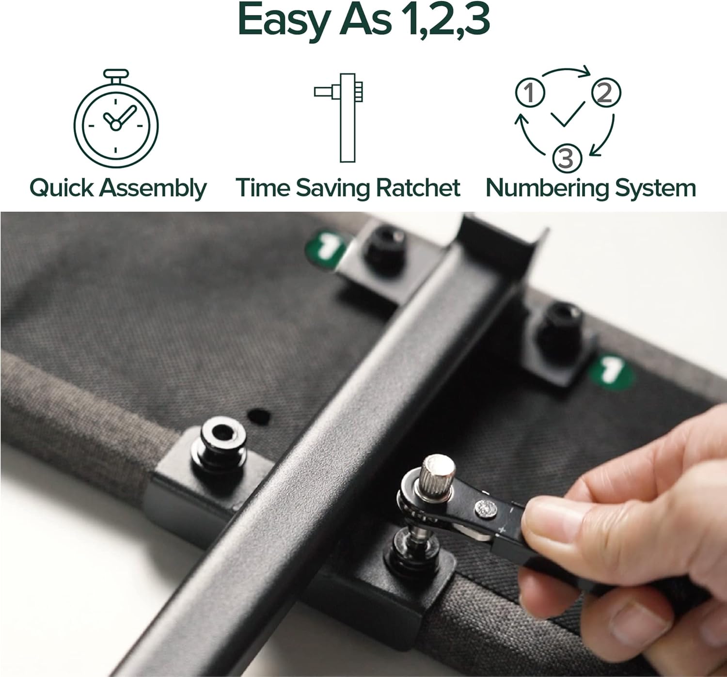 ZINUS Cambril – Base de cama tapizada con listones de bambú sostenibles, no necesita somier, base de colchón, fácil montaje, tamaño Queen